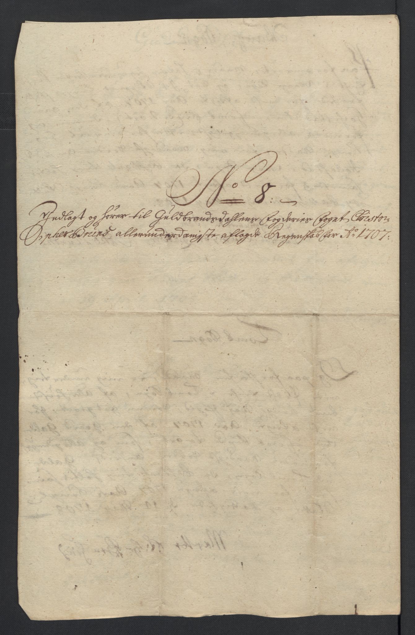 Rentekammeret inntil 1814, Reviderte regnskaper, Fogderegnskap, AV/RA-EA-4092/R17/L1178: Fogderegnskap Gudbrandsdal, 1705-1707, p. 338