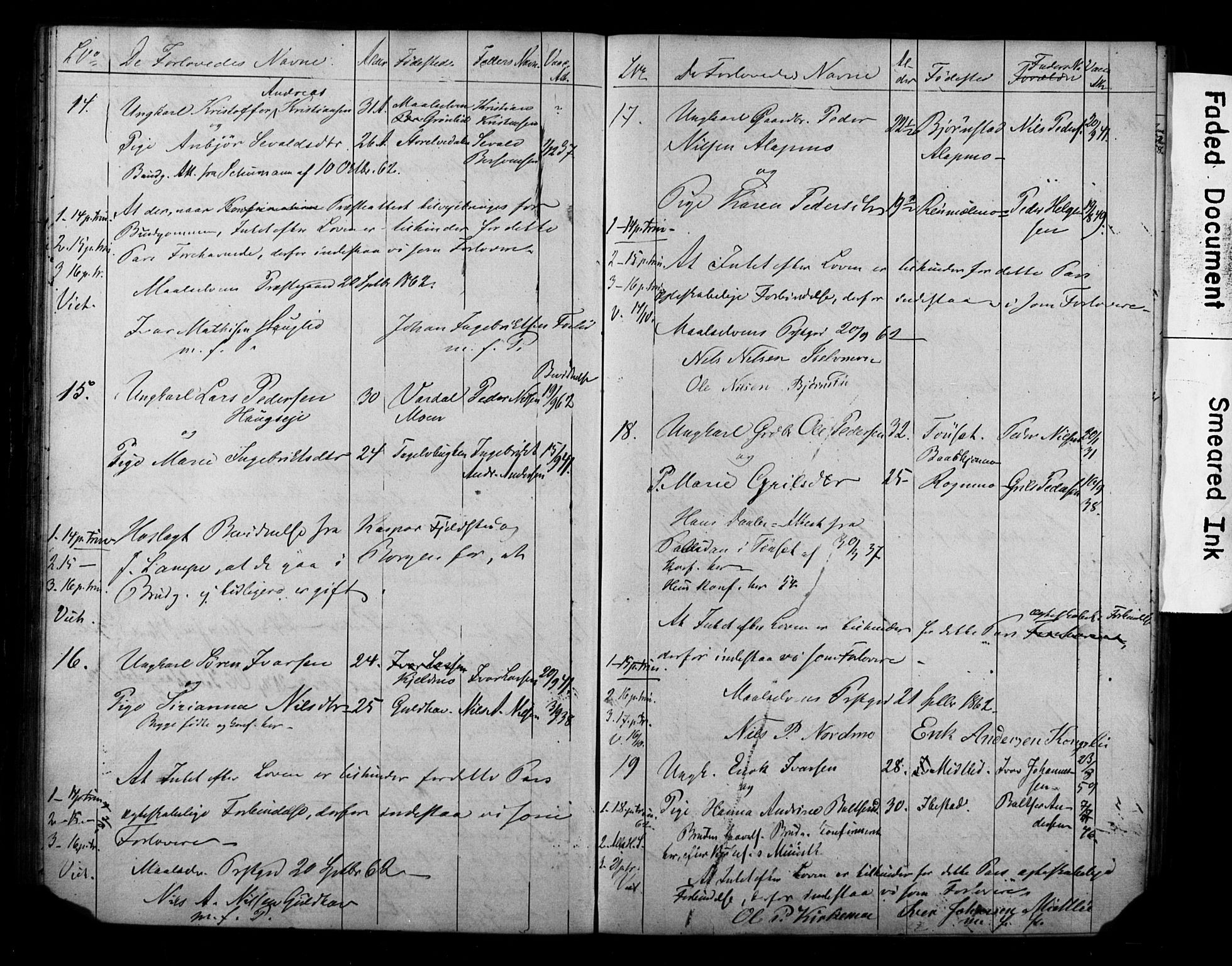 Målselv sokneprestembete, AV/SATØ-S-1311/I/Id/L0037: Banns register no. 37, 1853-1870