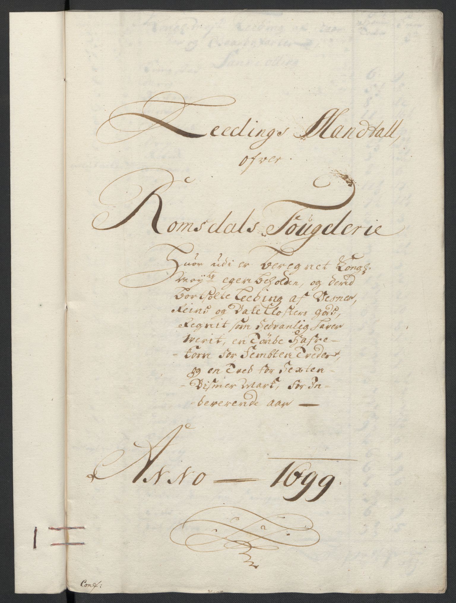 Rentekammeret inntil 1814, Reviderte regnskaper, Fogderegnskap, RA/EA-4092/R55/L3654: Fogderegnskap Romsdal, 1699-1700, p. 109