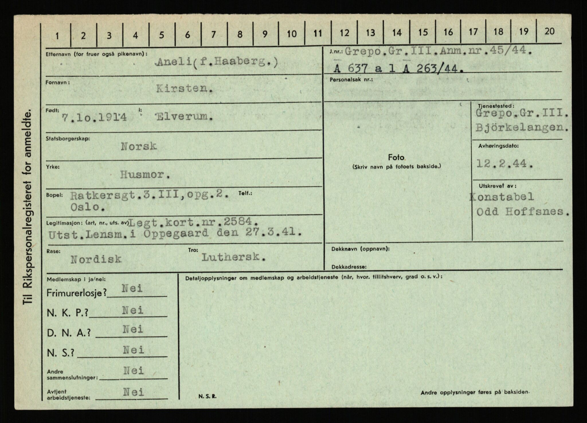 Statspolitiet - Hovedkontoret / Osloavdelingen, AV/RA-S-1329/C/Ca/L0001: Aabakken - Armann, 1943-1945, p. 4319