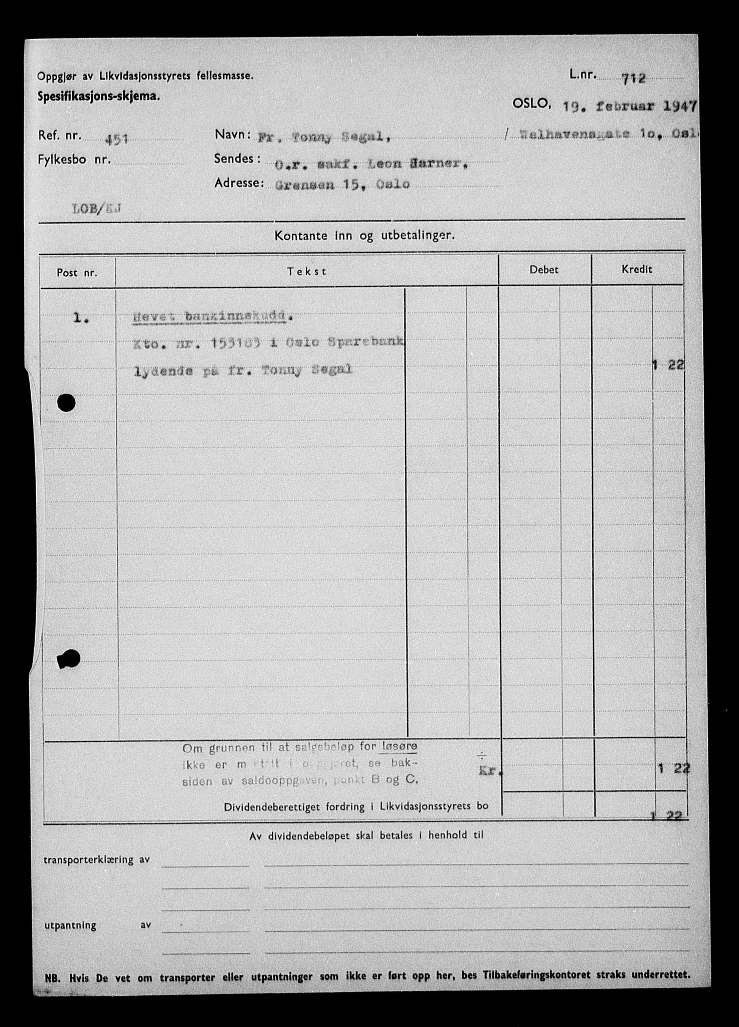 Justisdepartementet, Tilbakeføringskontoret for inndratte formuer, AV/RA-S-1564/H/Hc/Hcc/L0979: --, 1945-1947, p. 543