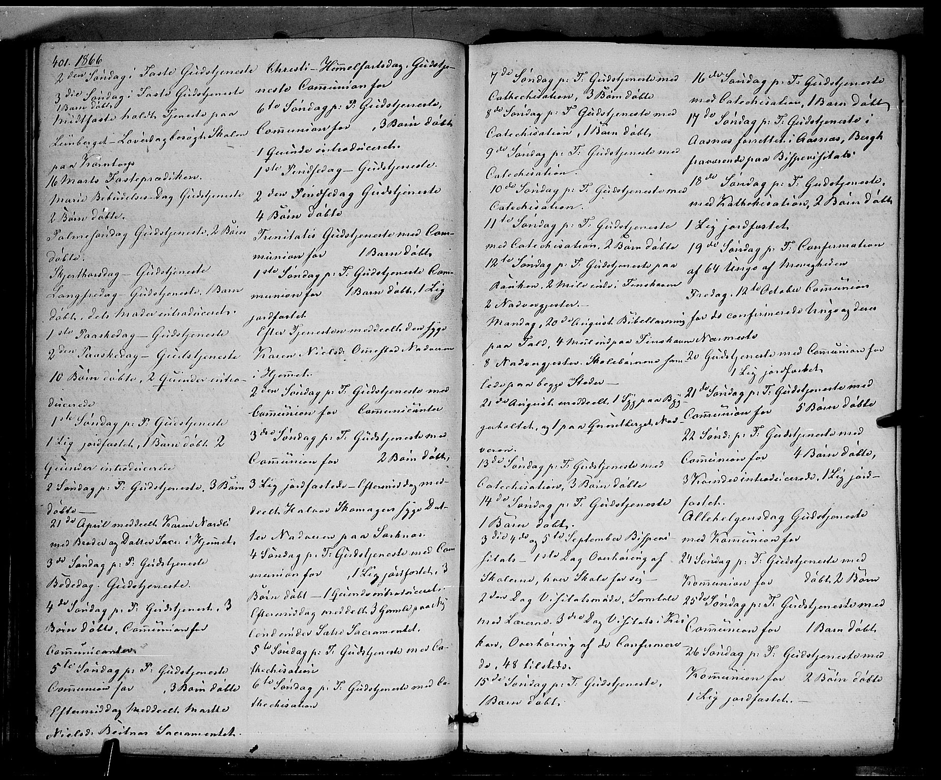 Hof prestekontor, SAH/PREST-038/H/Ha/Haa/L0009: Parish register (official) no. 9, 1862-1877, p. 401