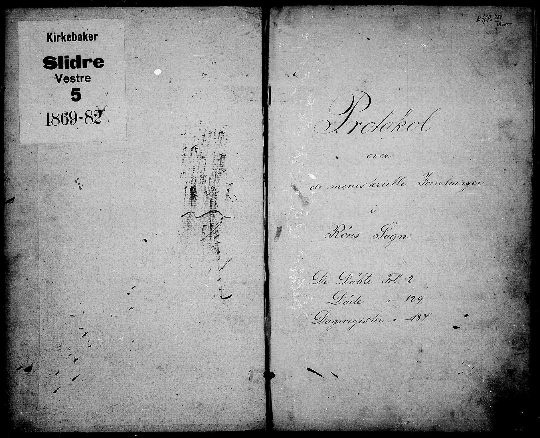 Vestre Slidre prestekontor, SAH/PREST-136/H/Ha/Hab/L0003: Parish register (copy) no. 3, 1869-1882, p. 1