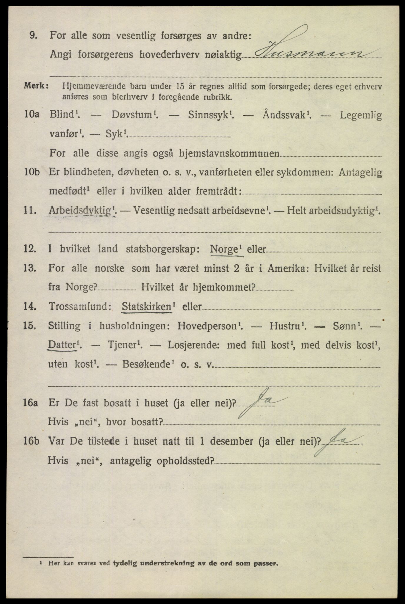 SAH, 1920 census for Vardal, 1920, p. 13140