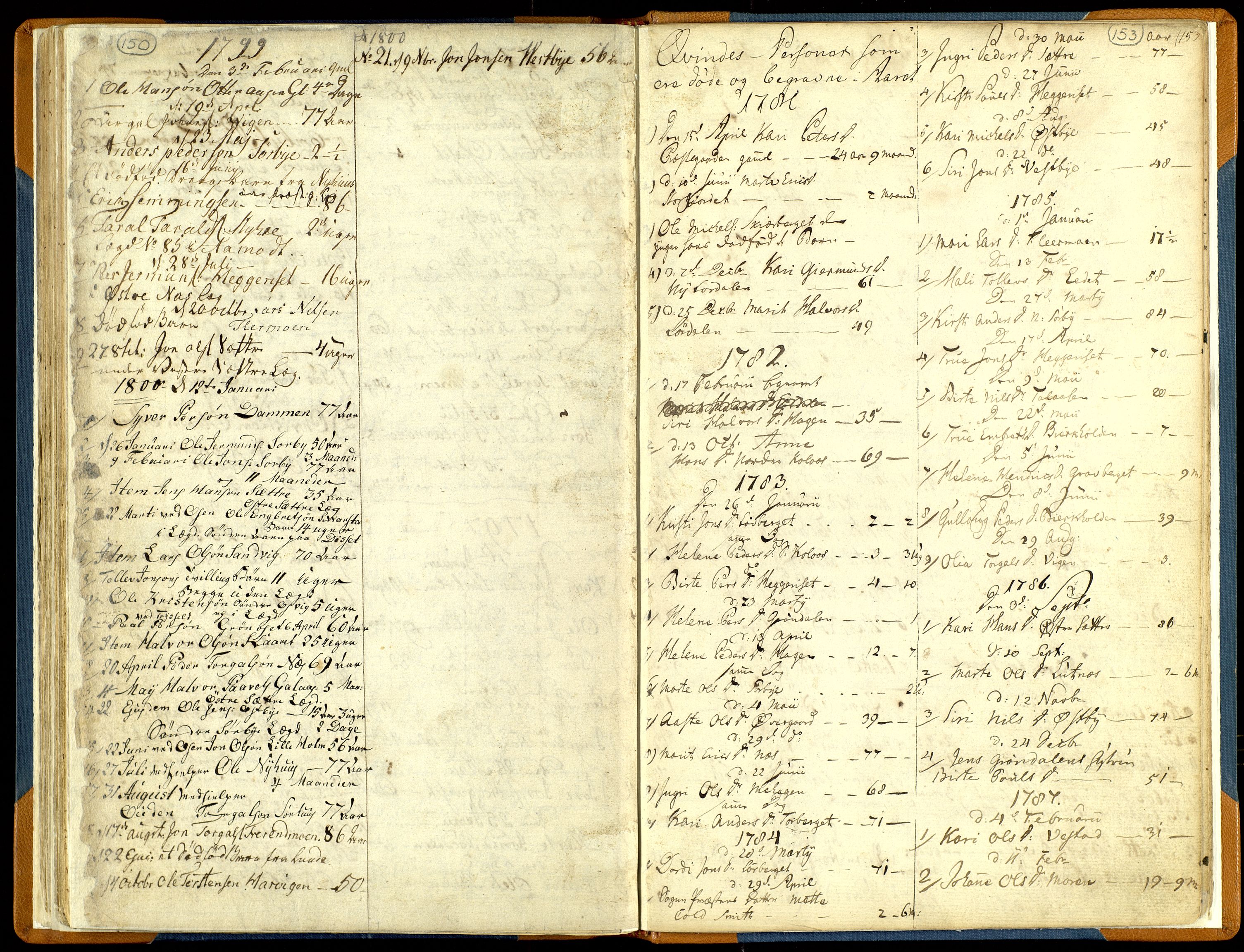 Trysil prestekontor, SAH/PREST-046/H/Ha/Haa/L0001: Parish register (official) no. 1, 1781-1800, p. 150-153