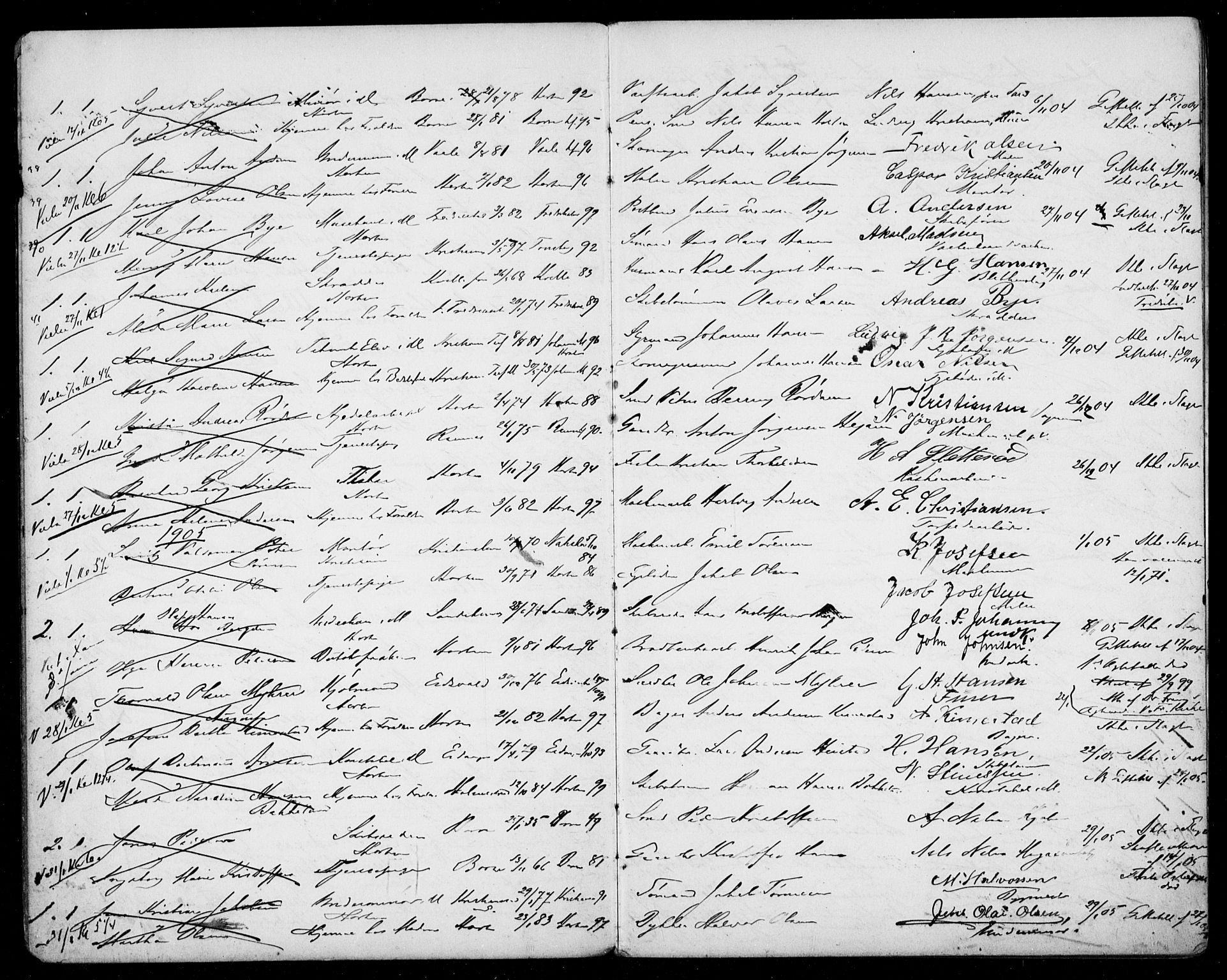 Horten kirkebøker, AV/SAKO-A-348/H/Ha/L0004: Banns register no. 4, 1904-1913