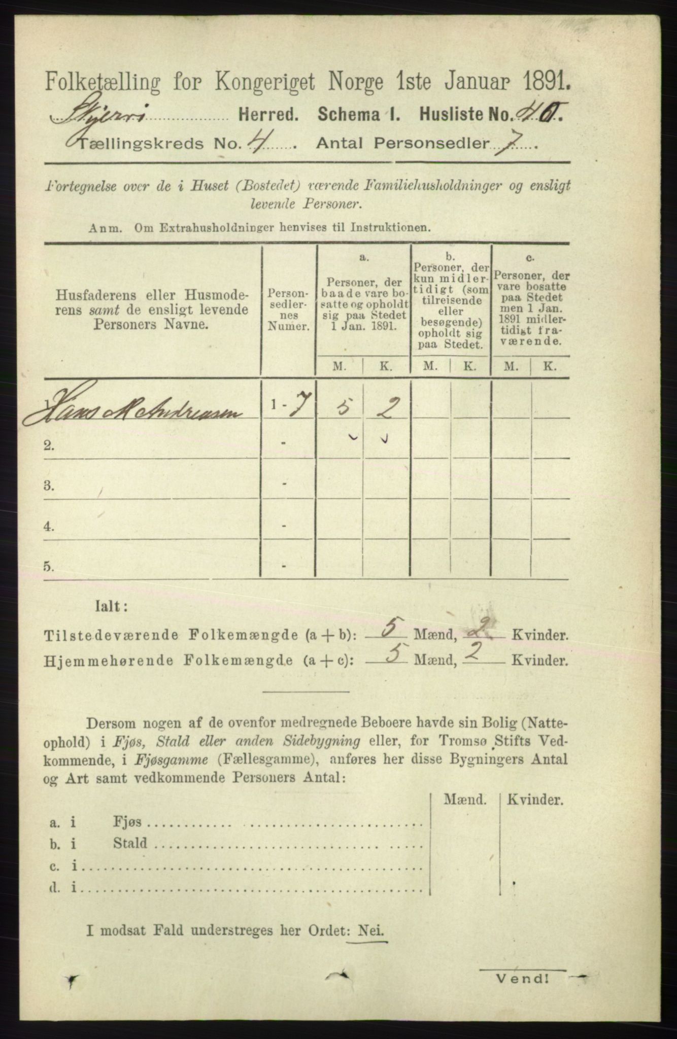 RA, 1891 census for 1941 Skjervøy, 1891, p. 2263