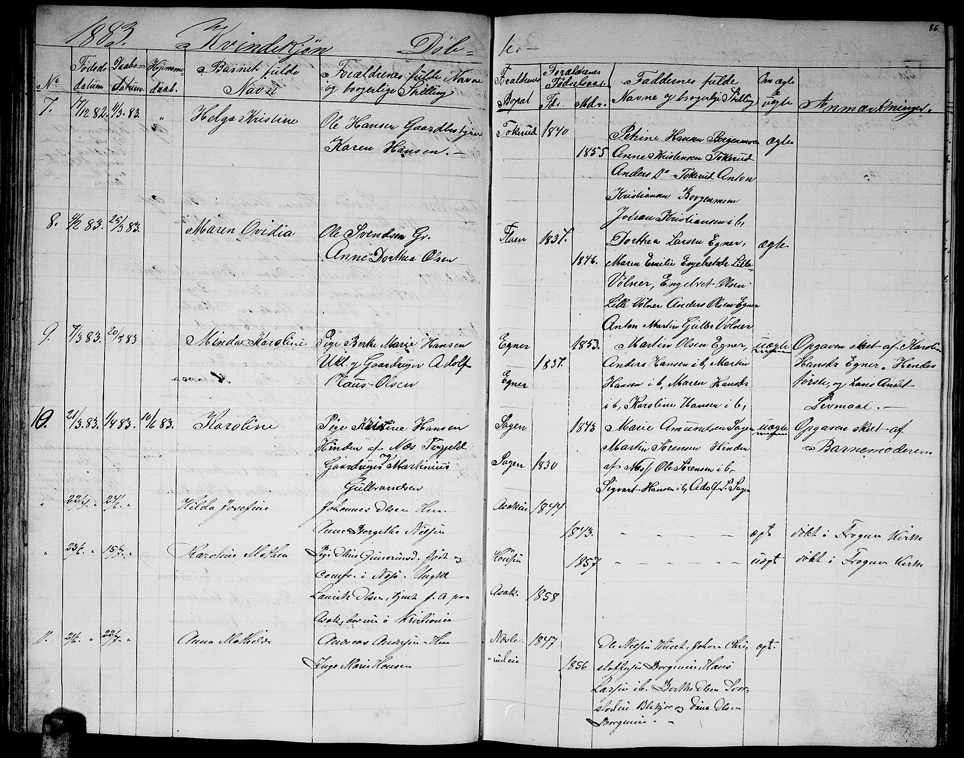 Sørum prestekontor Kirkebøker, AV/SAO-A-10303/G/Ga/L0004: Parish register (copy) no. I 4, 1864-1885, p. 86