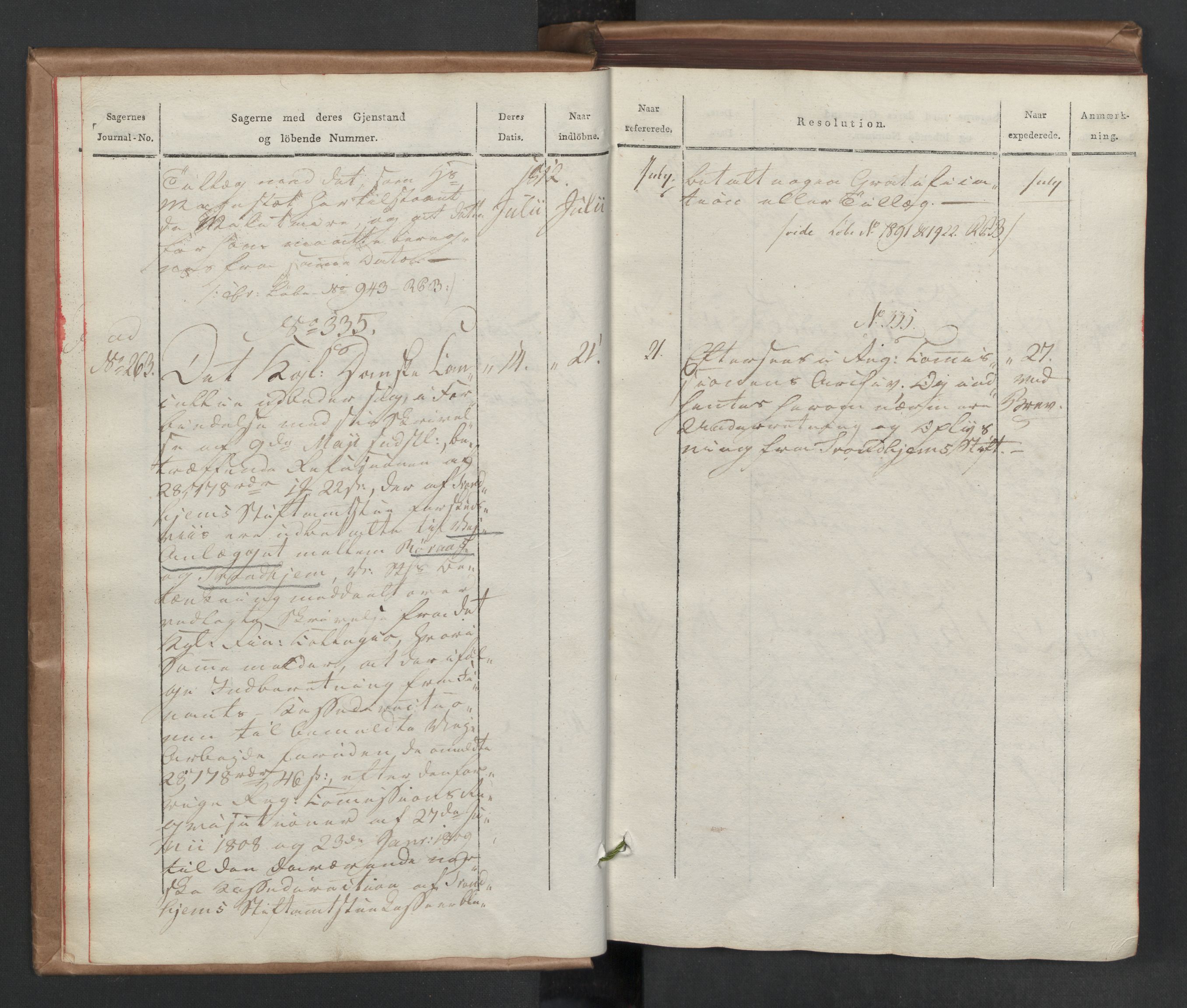 Stattholderembetet 1810-1814, 2. kontor (Kontor B), AV/RA-EA-5432/Aa/L0002: Kollegial referatprotokoll,  j.nr. 284-511,  l.nr. 328-639, 1812-1813, p. 7