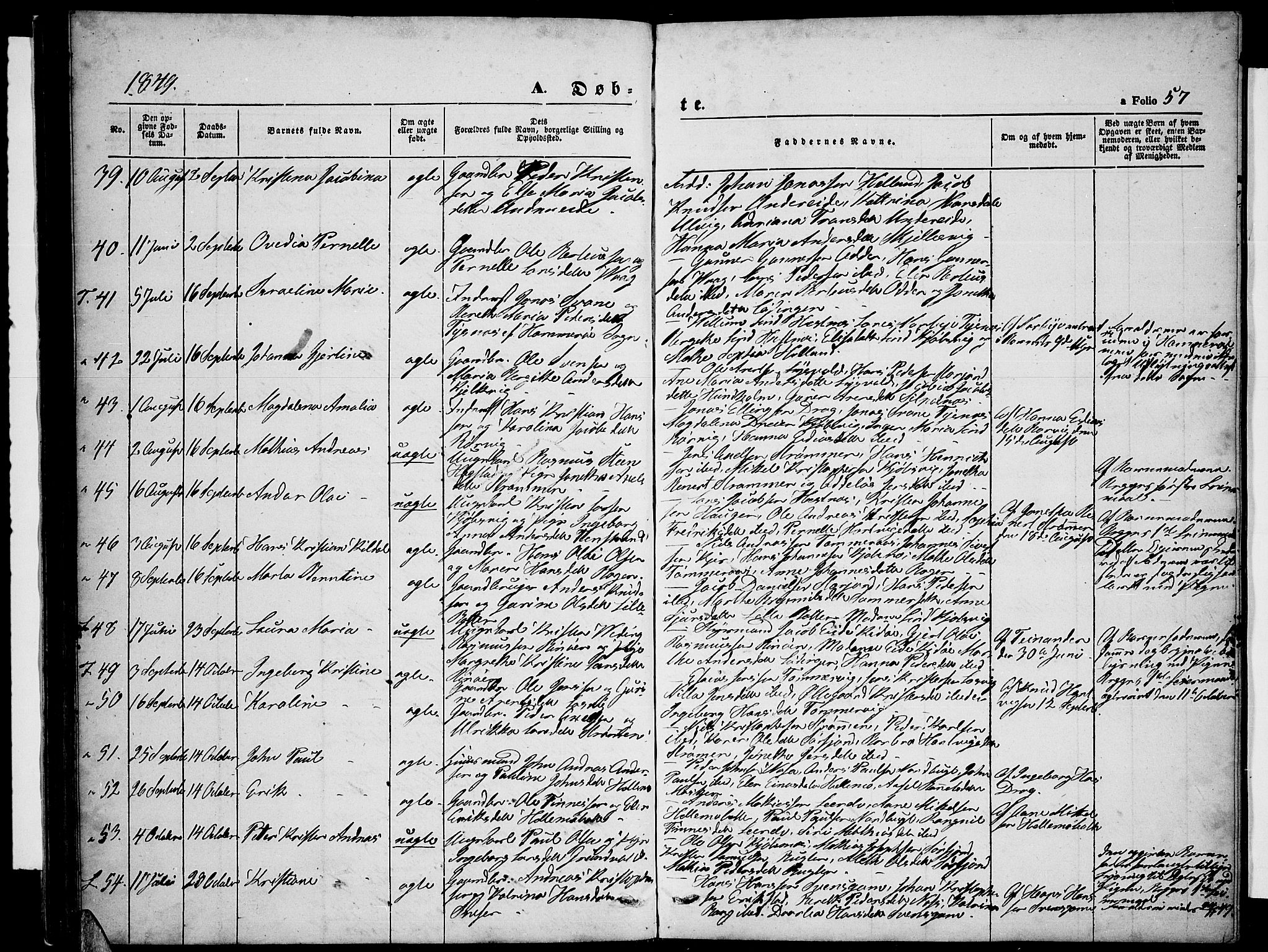 Ministerialprotokoller, klokkerbøker og fødselsregistre - Nordland, AV/SAT-A-1459/872/L1045: Parish register (copy) no. 872C01, 1840-1851, p. 57