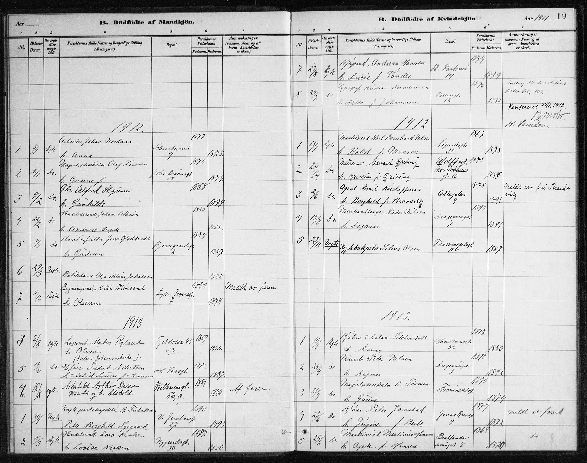 Johanneskirken sokneprestembete, SAB/A-76001/H/Haa/L0007: Parish register (official) no. B 1, 1885-1915, p. 19