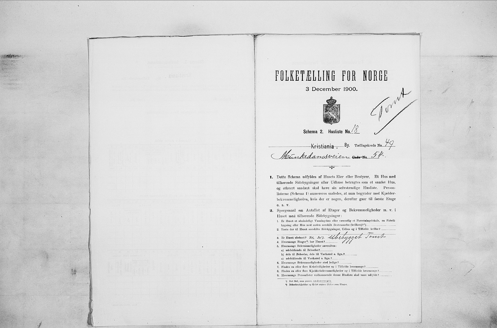 SAO, 1900 census for Kristiania, 1900, p. 61322