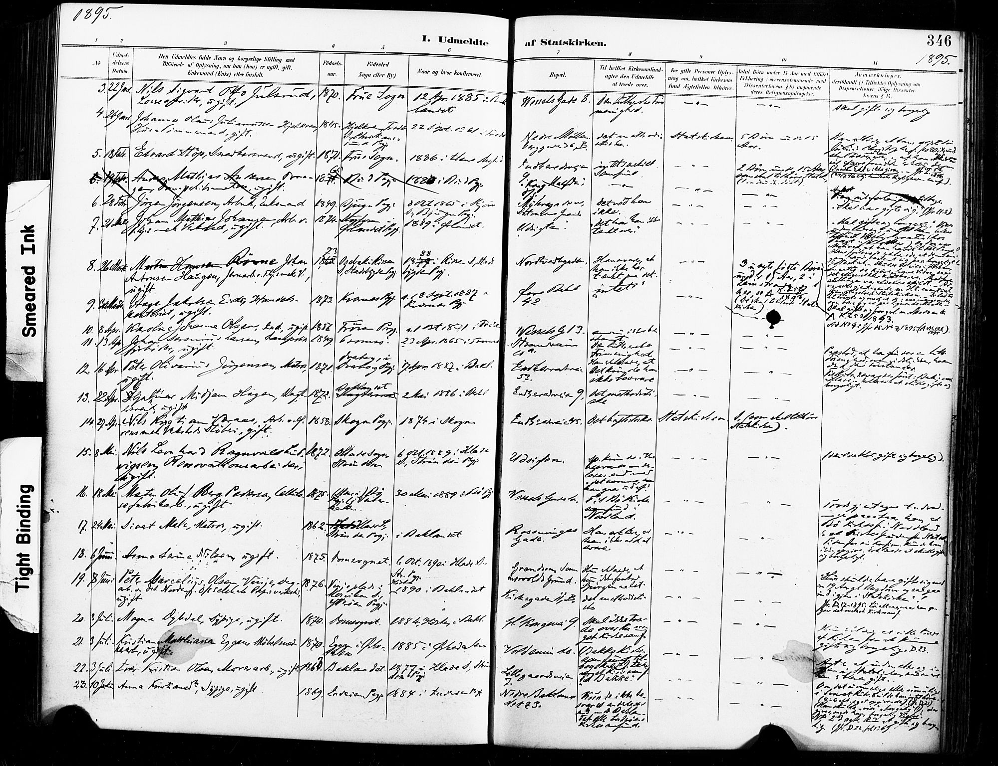 Ministerialprotokoller, klokkerbøker og fødselsregistre - Sør-Trøndelag, SAT/A-1456/604/L0198: Parish register (official) no. 604A19, 1893-1900, p. 346