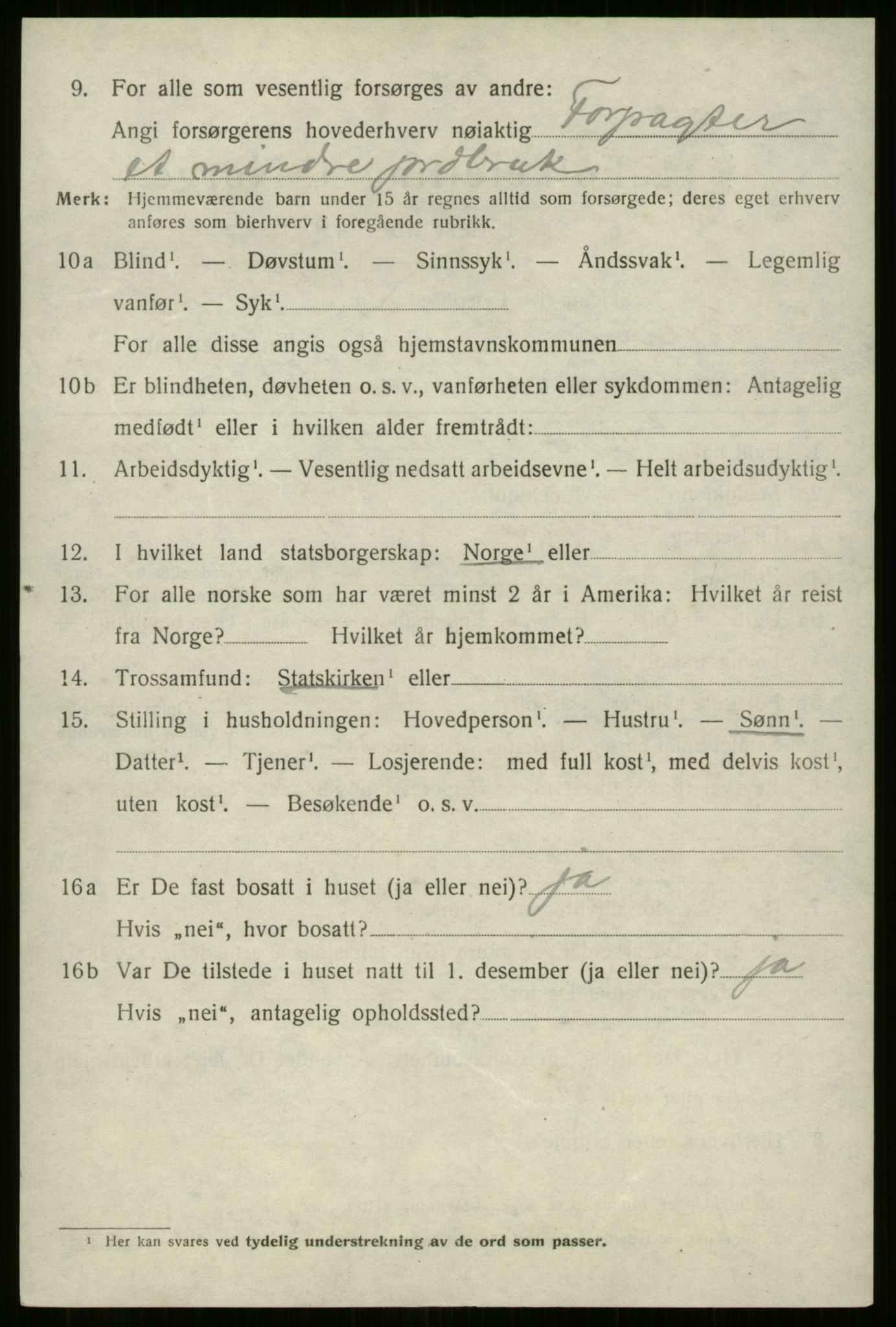 SAB, 1920 census for Breim, 1920, p. 802