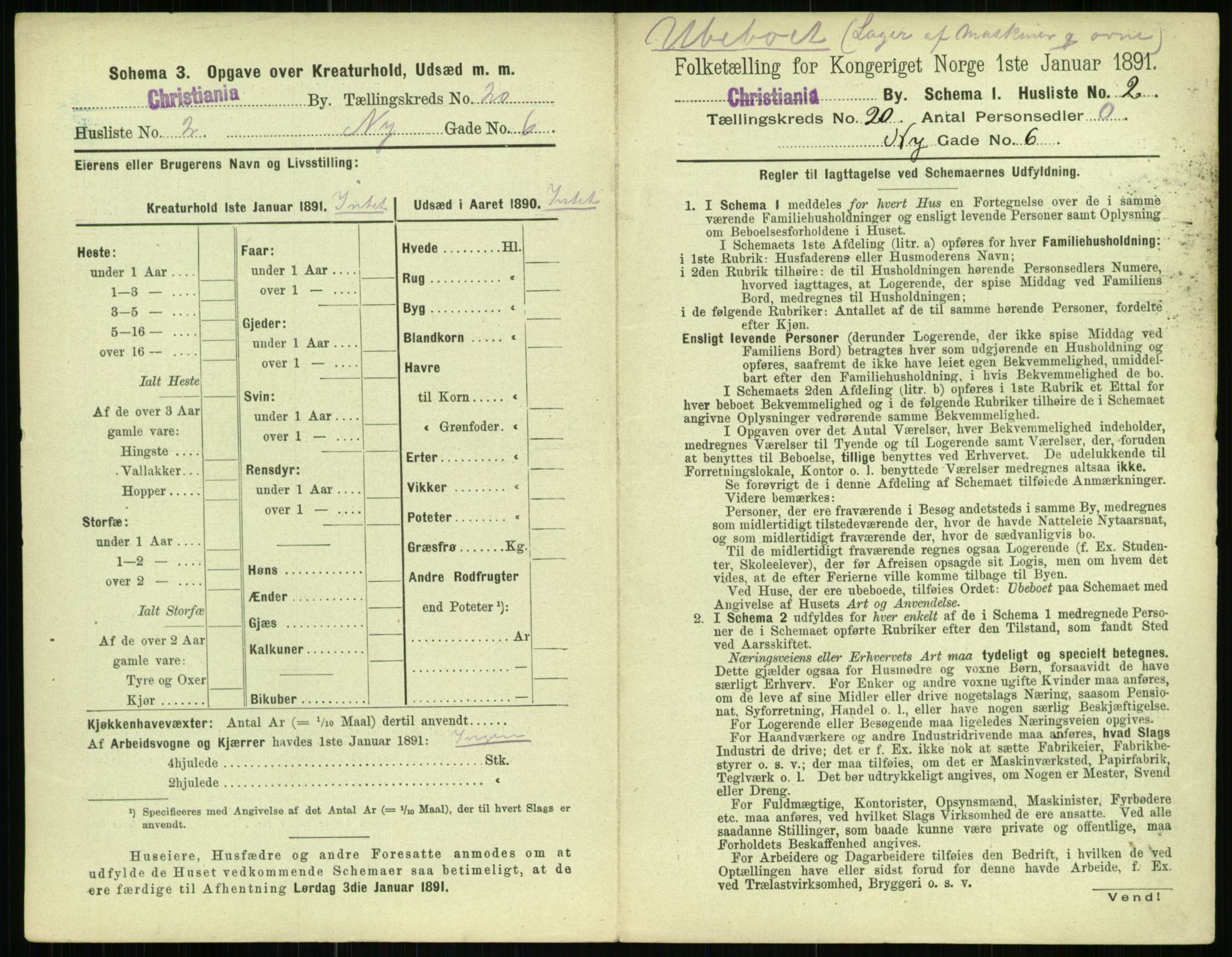 RA, 1891 census for 0301 Kristiania, 1891, p. 9798