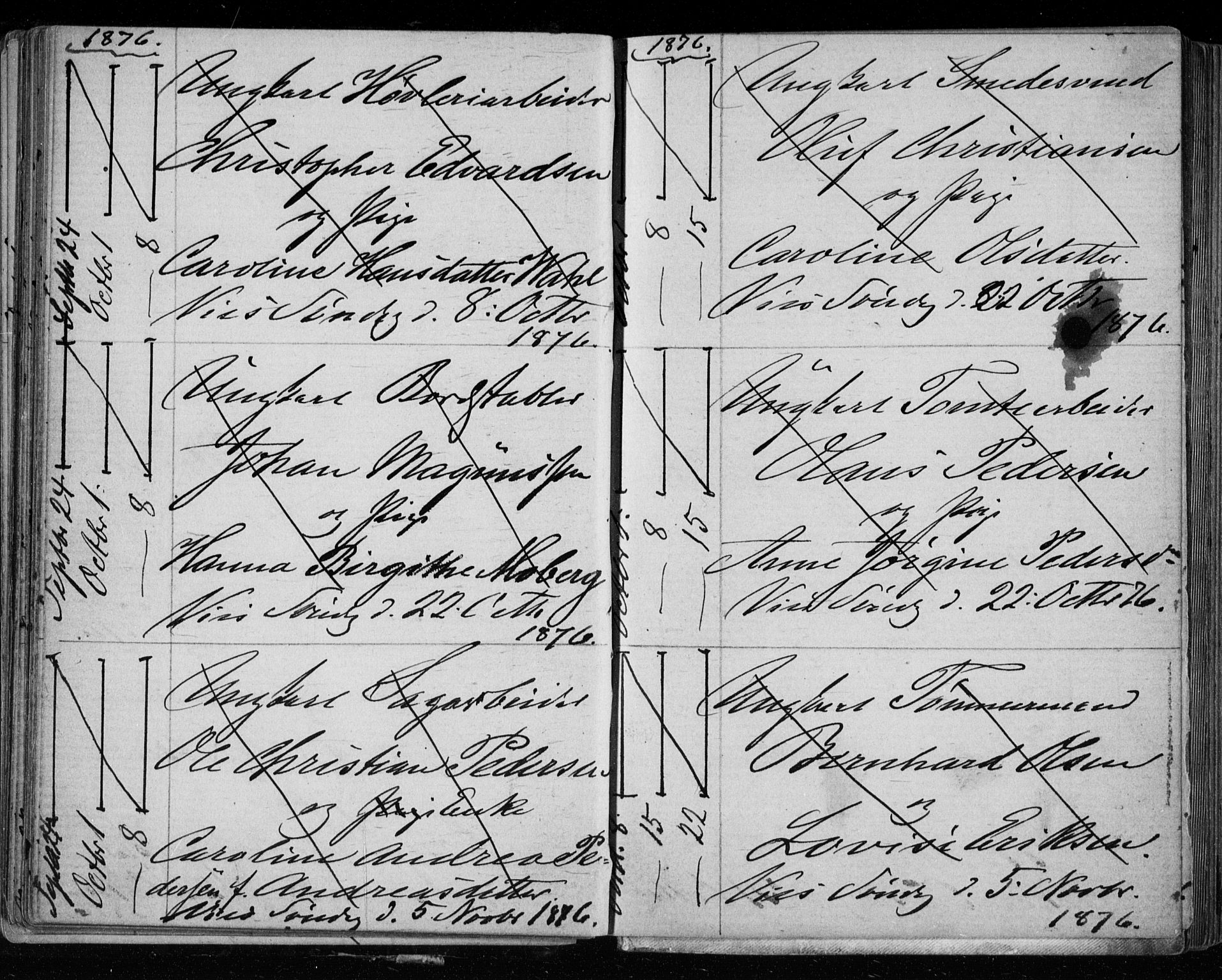 Bragernes kirkebøker, AV/SAKO-A-6/H/Ha/L0006: Banns register no. 6, 1873-1896