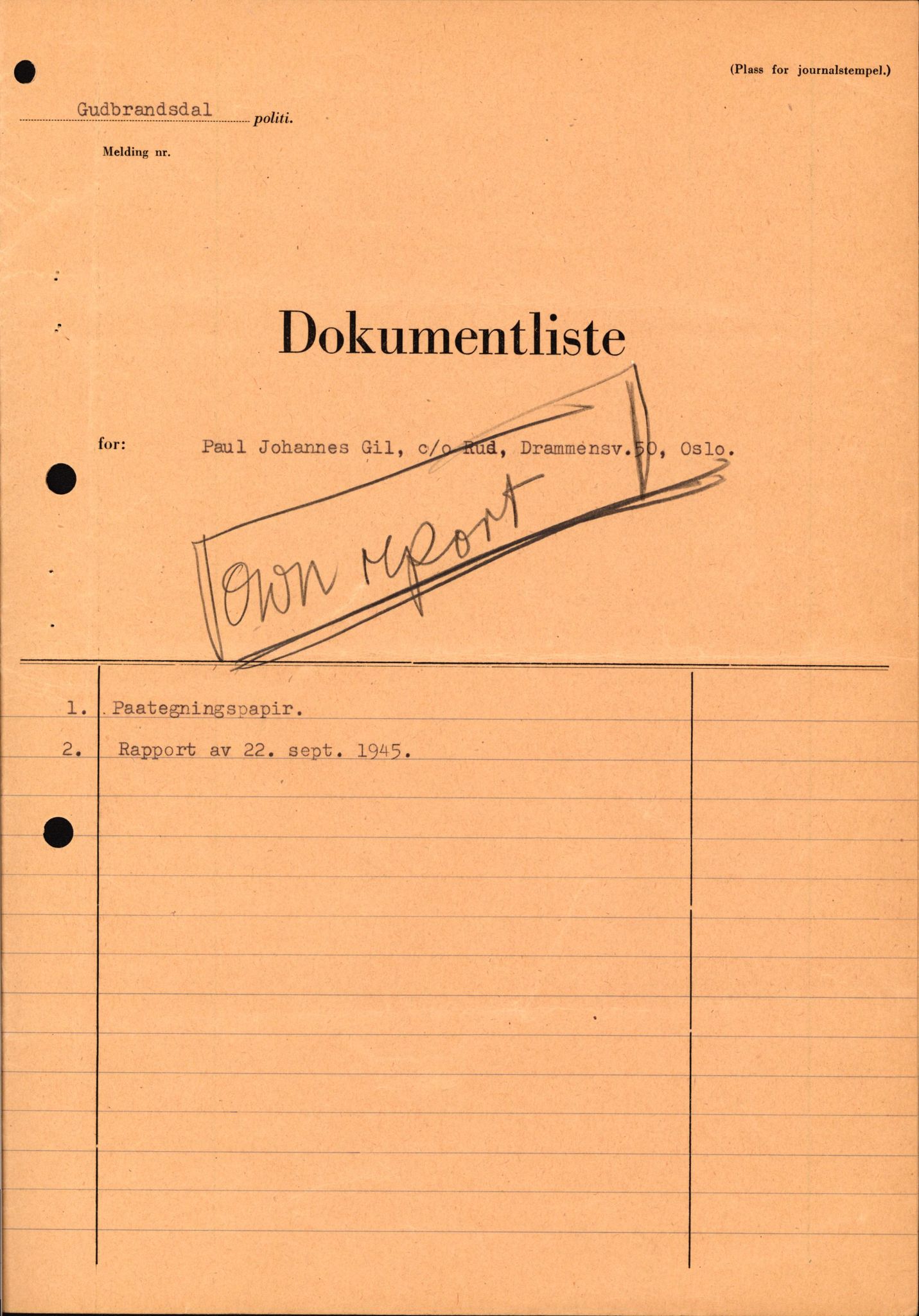 Forsvaret, Forsvarets overkommando II, AV/RA-RAFA-3915/D/Db/L0009: CI Questionaires. Tyske okkupasjonsstyrker i Norge. Tyskere., 1945-1946, p. 496