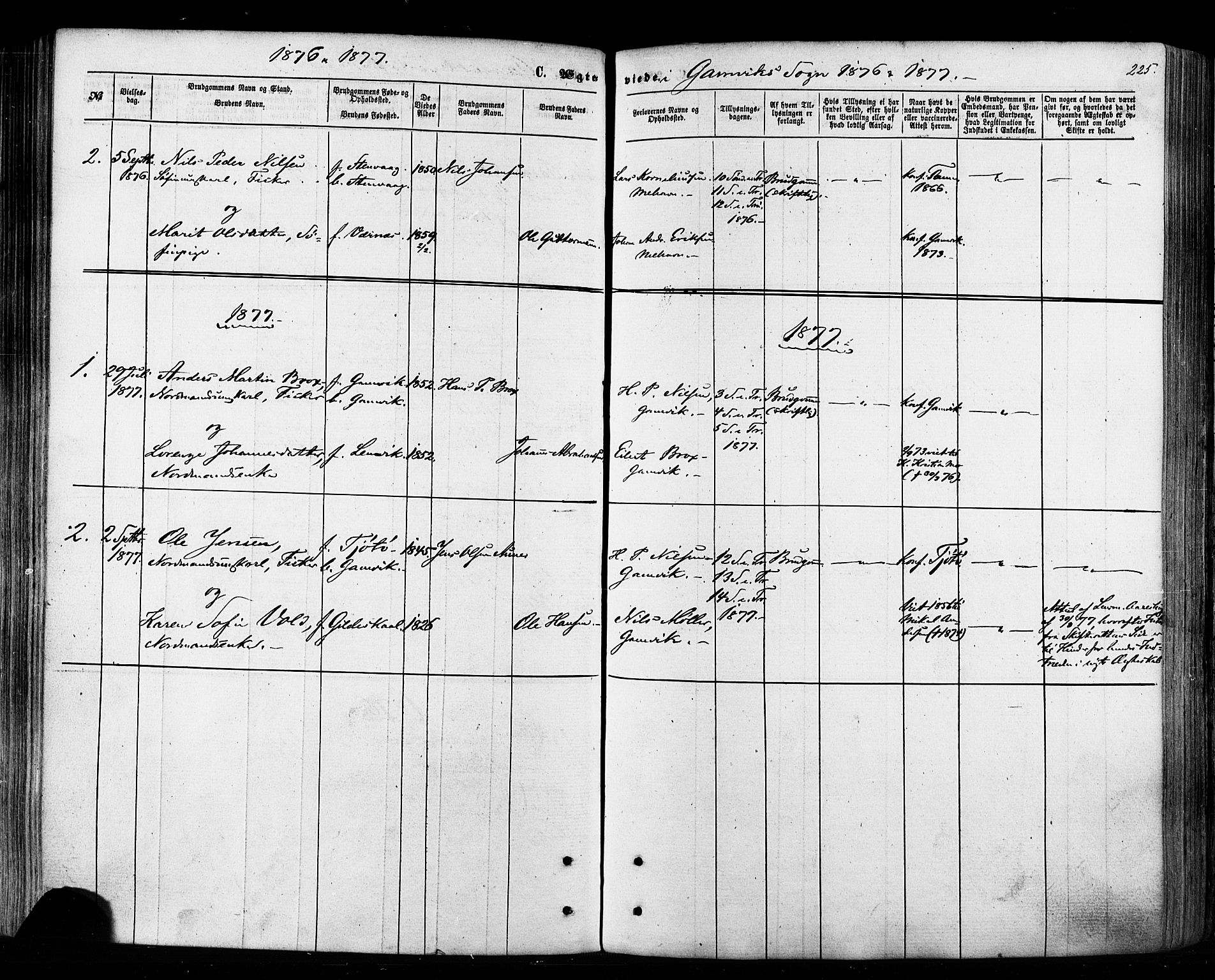 Tana sokneprestkontor, SATØ/S-1334/H/Ha/L0002kirke: Parish register (official) no. 2 /2, 1862-1877, p. 225