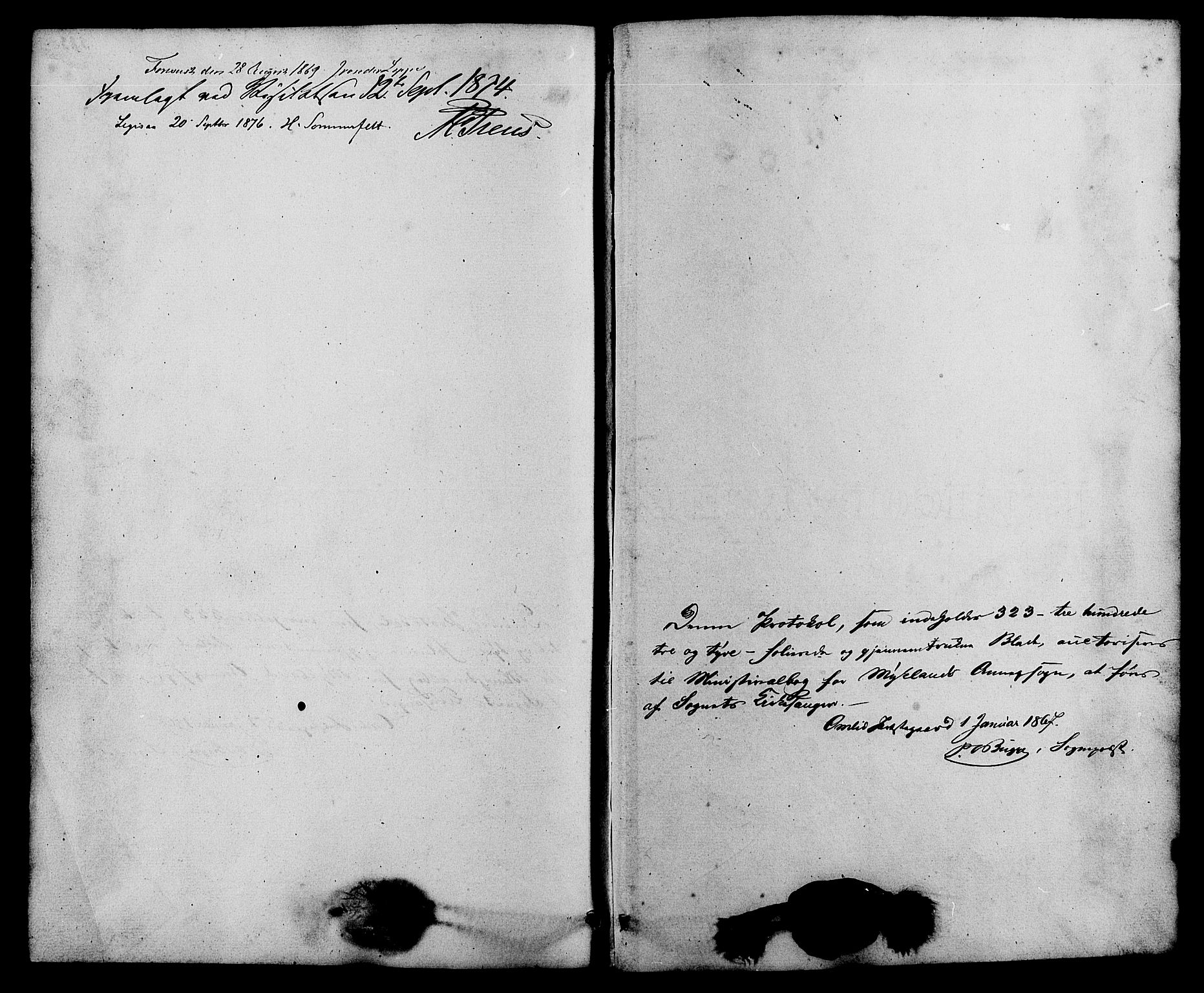 Herefoss sokneprestkontor, AV/SAK-1111-0019/F/Fb/Fbc/L0002: Parish register (copy) no. B 2, 1867-1886