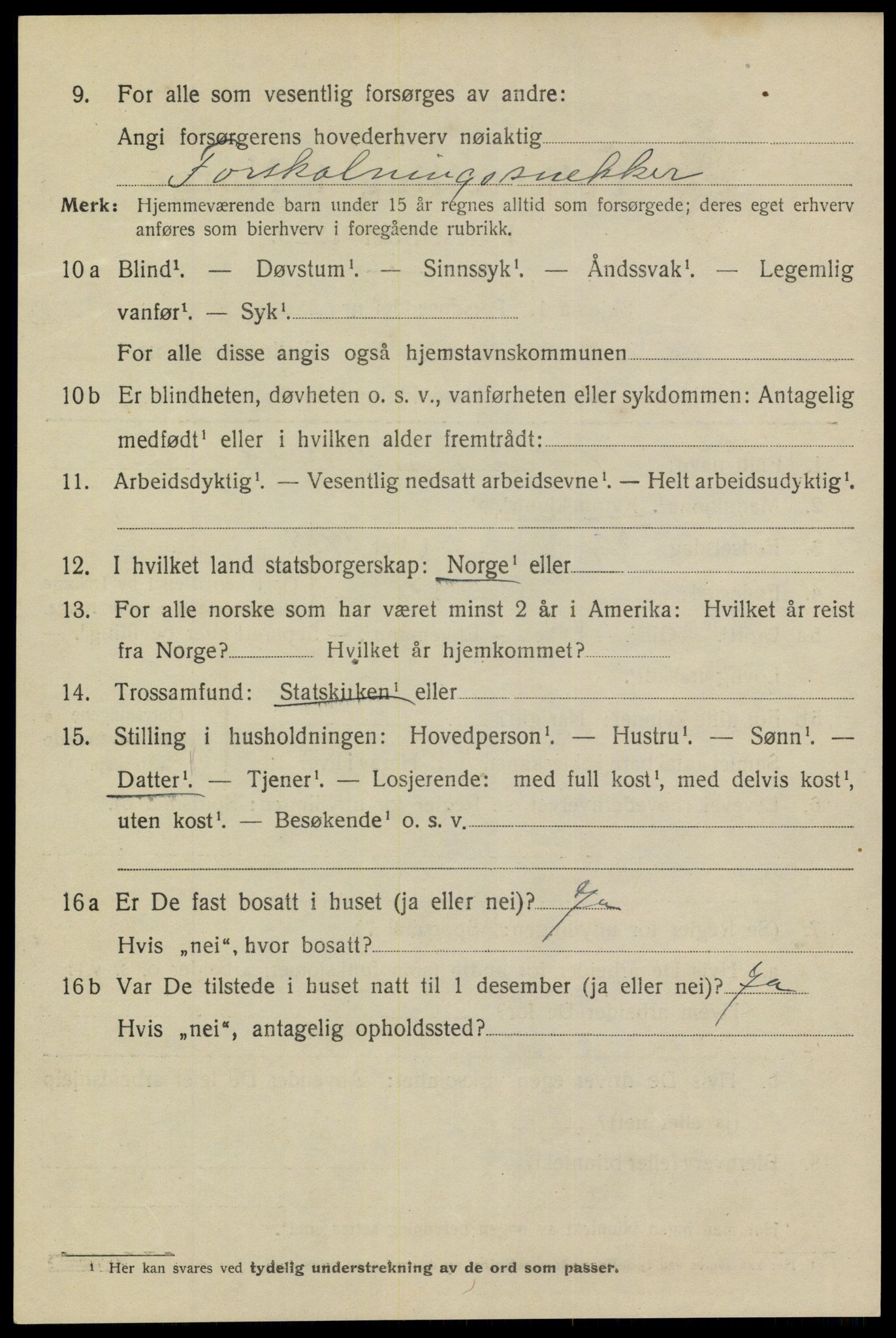 SAKO, 1920 census for Brevik, 1920, p. 2687