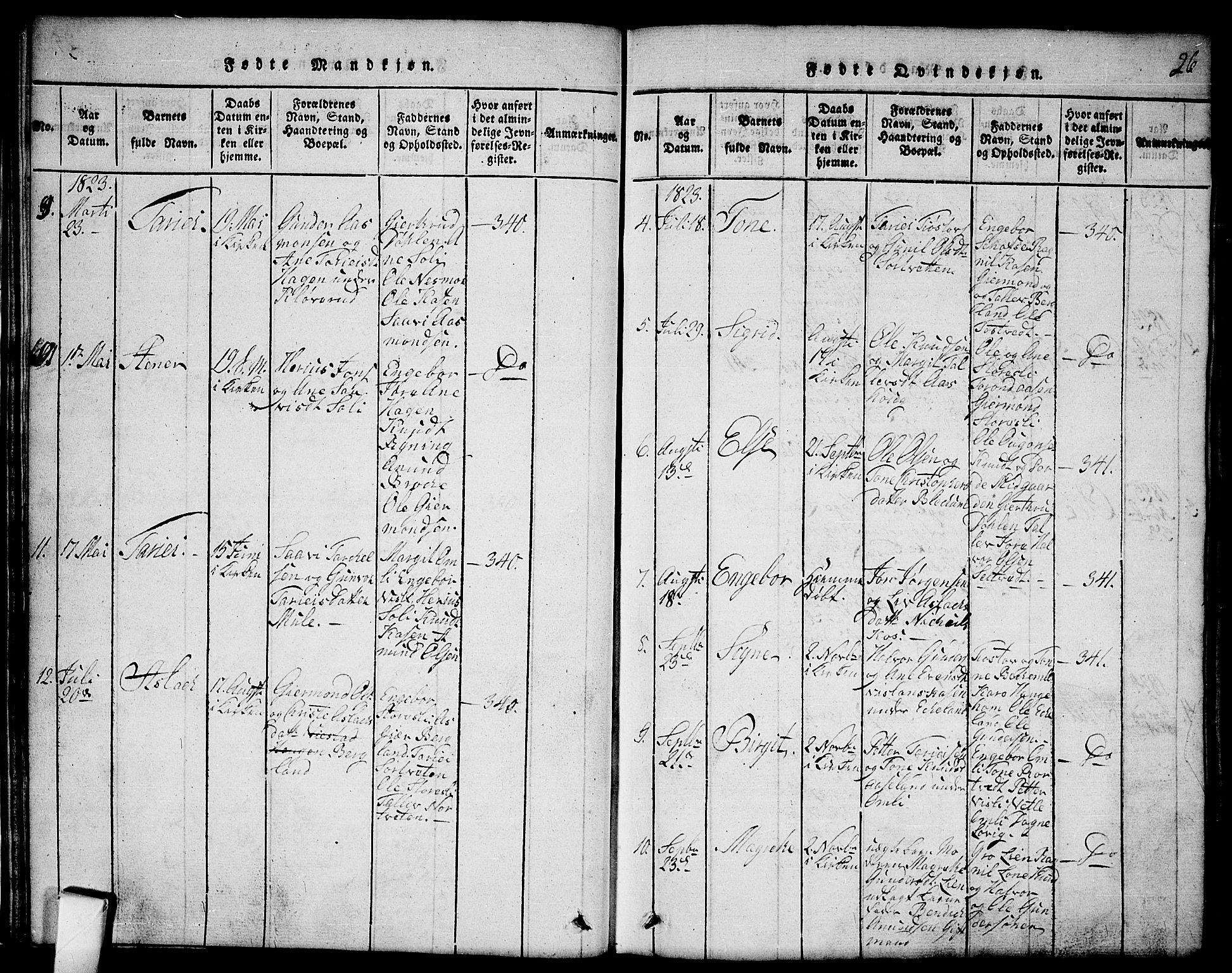 Mo kirkebøker, SAKO/A-286/G/Gb/L0001: Parish register (copy) no. II 1, 1814-1843, p. 26
