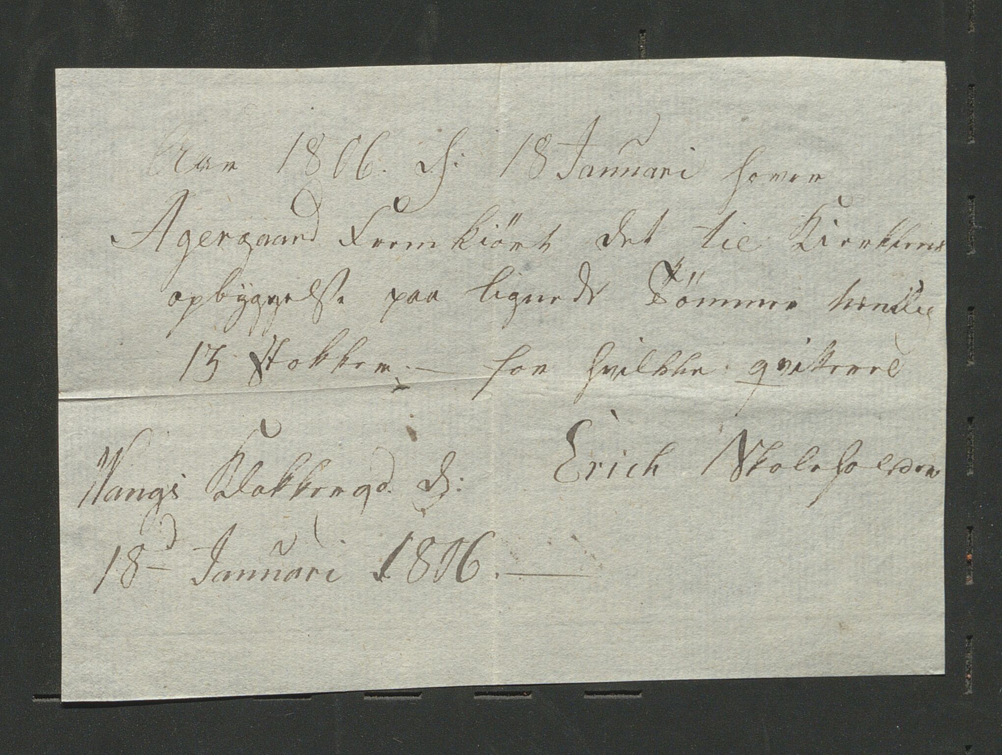 Åker i Vang, Hedmark, og familien Todderud, AV/SAH-ARK-010/E/Ec/L0001: Korrespondanse ordnet etter emne, 1772-1907, p. 205
