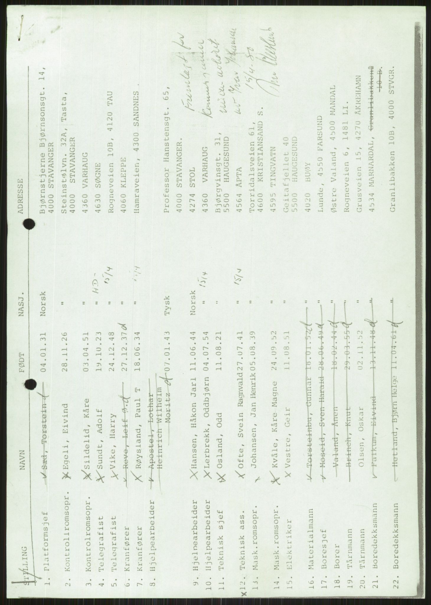Justisdepartementet, Granskningskommisjonen ved Alexander Kielland-ulykken 27.3.1980, AV/RA-S-1165/D/L0011: 0001 Politiavhør/G Oljedirektoratet (G5)/0003 Møter, beslutninger m.v. vedr. arbeidet til kommisjonen, 1980-1981, p. 17