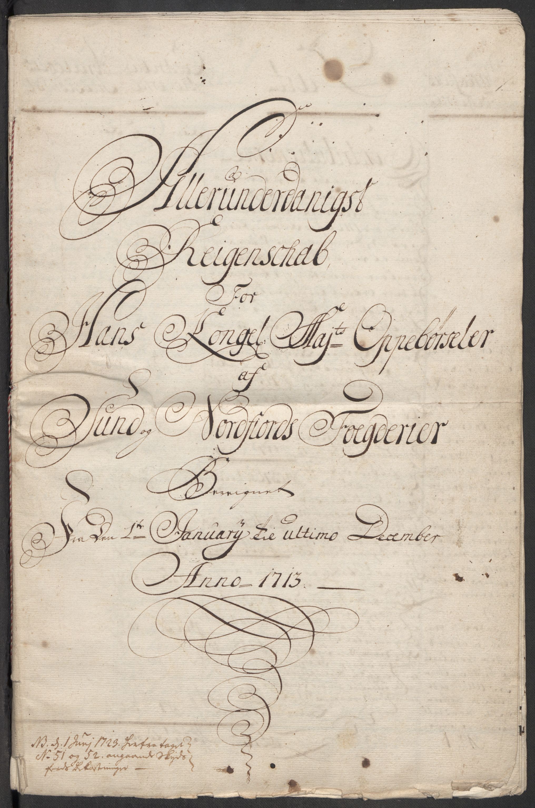 Rentekammeret inntil 1814, Reviderte regnskaper, Fogderegnskap, AV/RA-EA-4092/R53/L3437: Fogderegnskap Sunn- og Nordfjord, 1713, p. 4