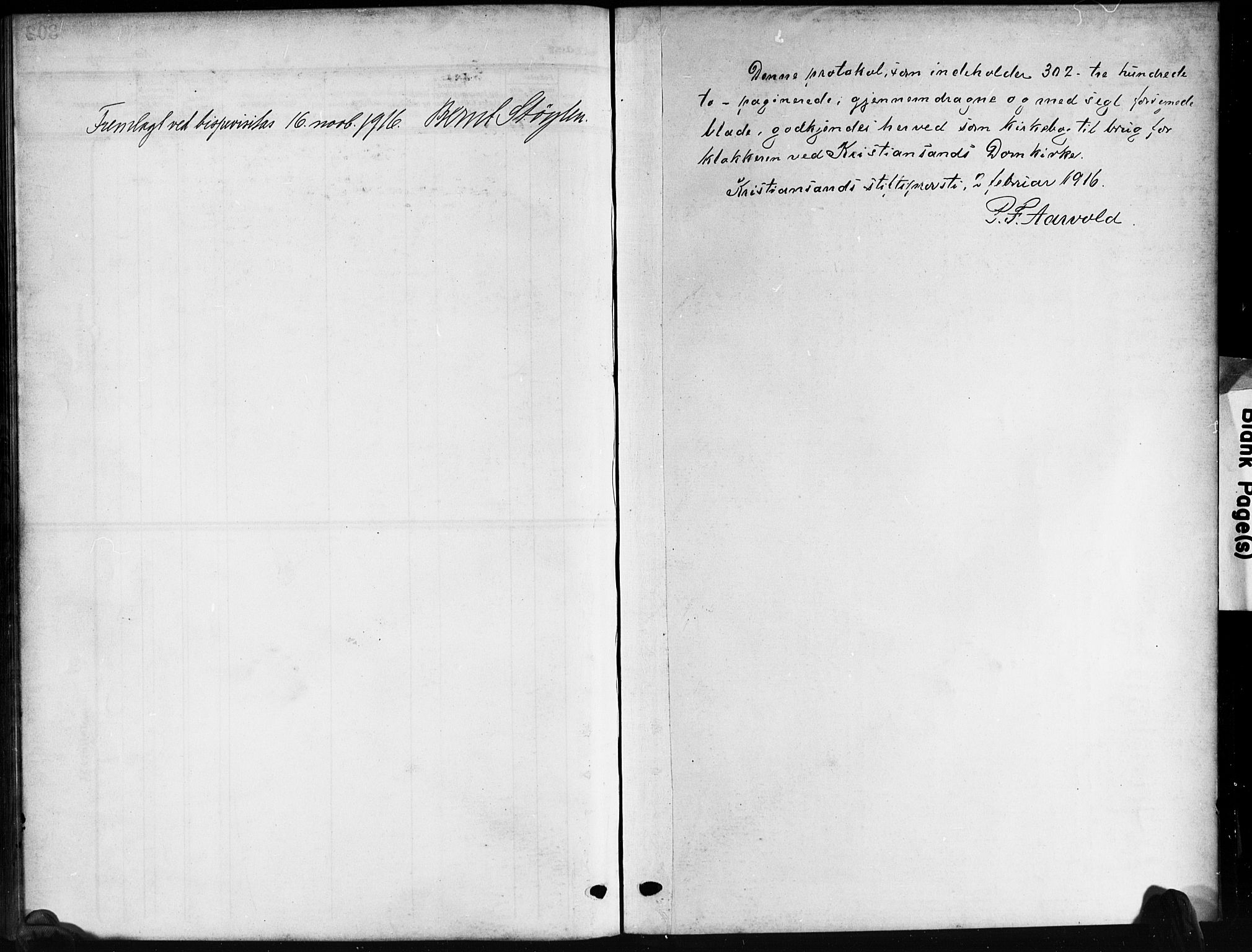 Kristiansand domprosti, AV/SAK-1112-0006/F/Fb/L0022: Parish register (copy) no. B 22, 1915-1925