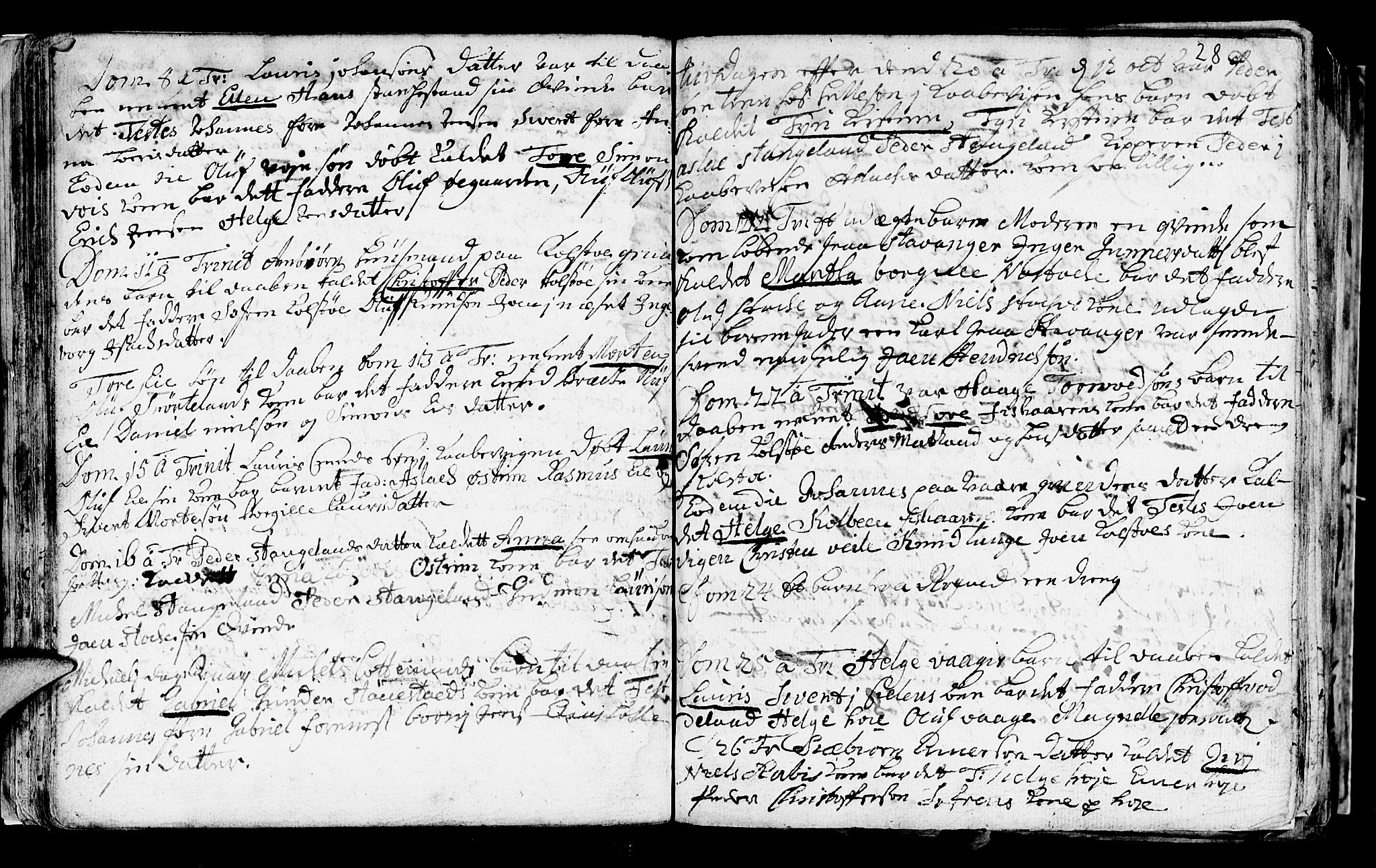 Avaldsnes sokneprestkontor, AV/SAST-A -101851/H/Ha/Haa/L0001: Parish register (official) no. A 1, 1711-1764, p. 28