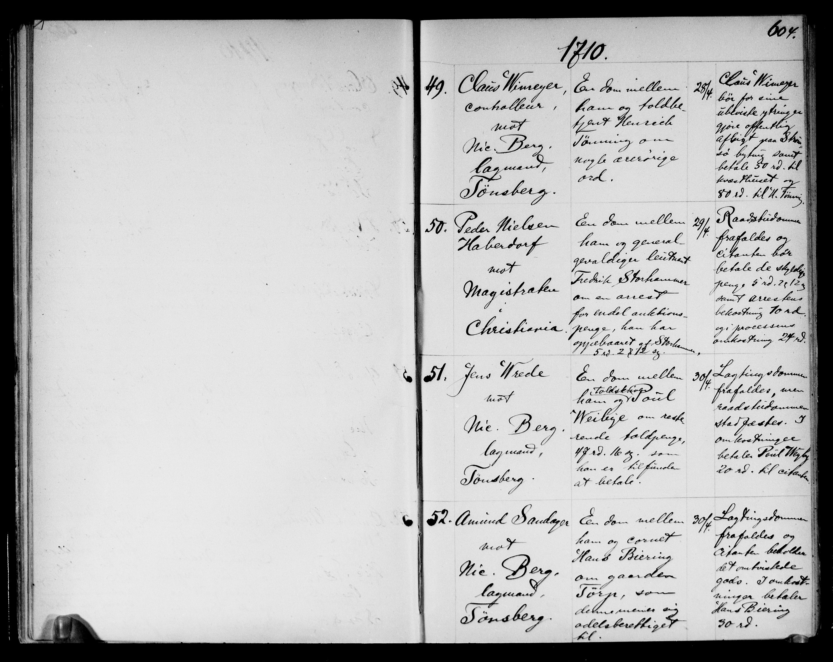 Overhoffretten 1667-1797, AV/RA-EA-2884, 1710-1718, p. 604