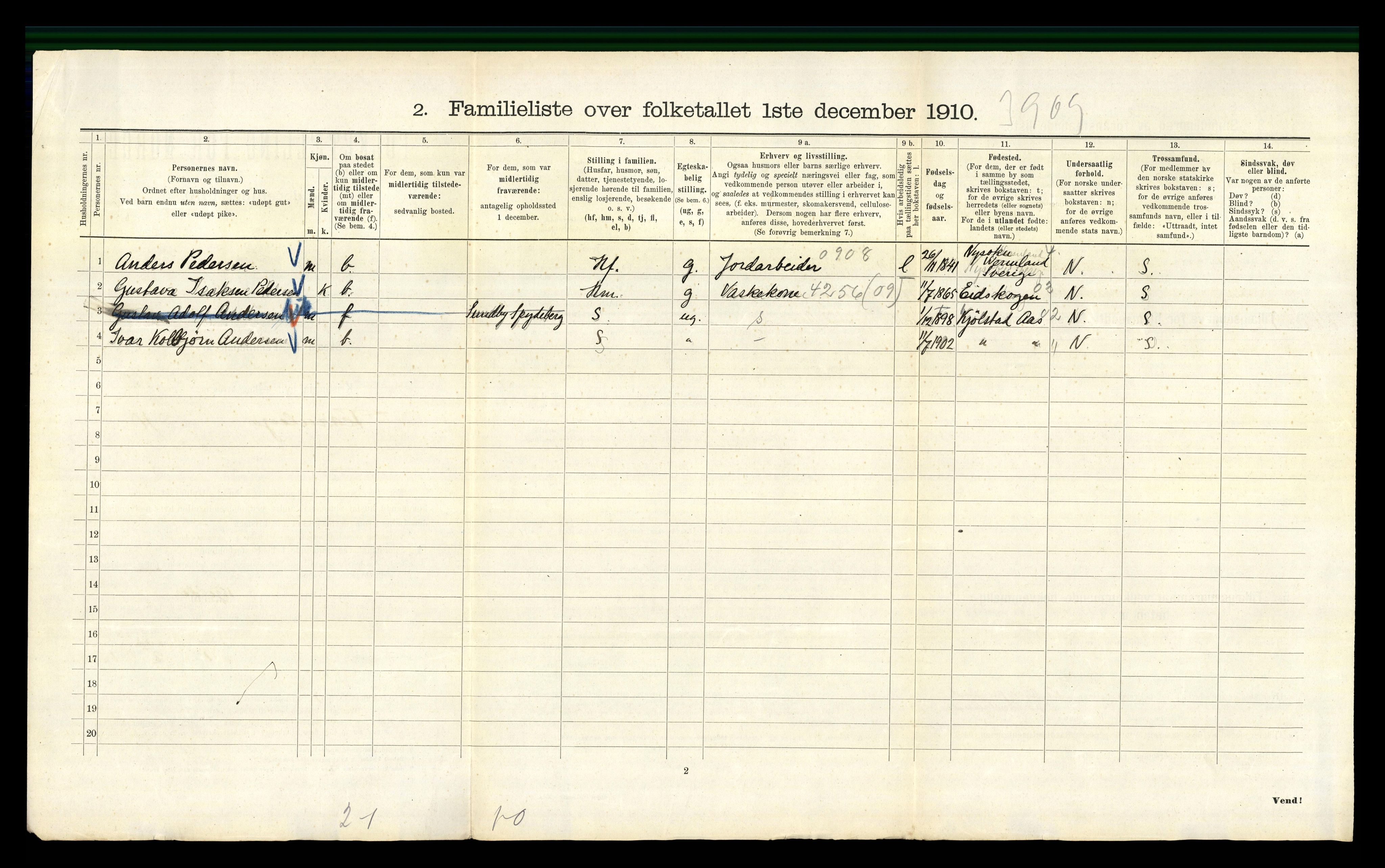 RA, 1910 census for Kristiania, 1910, p. 23672