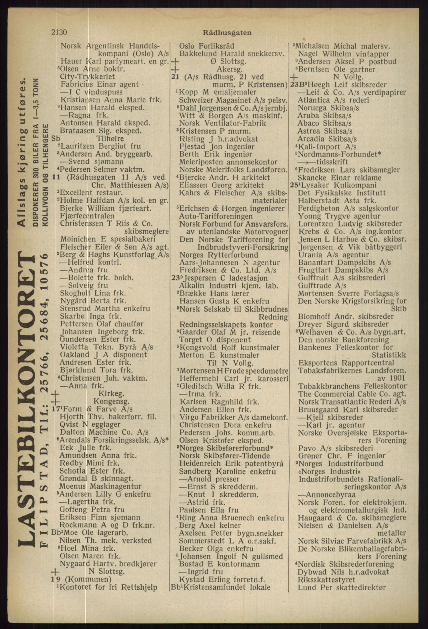 Kristiania/Oslo adressebok, PUBL/-, 1936, p. 2130