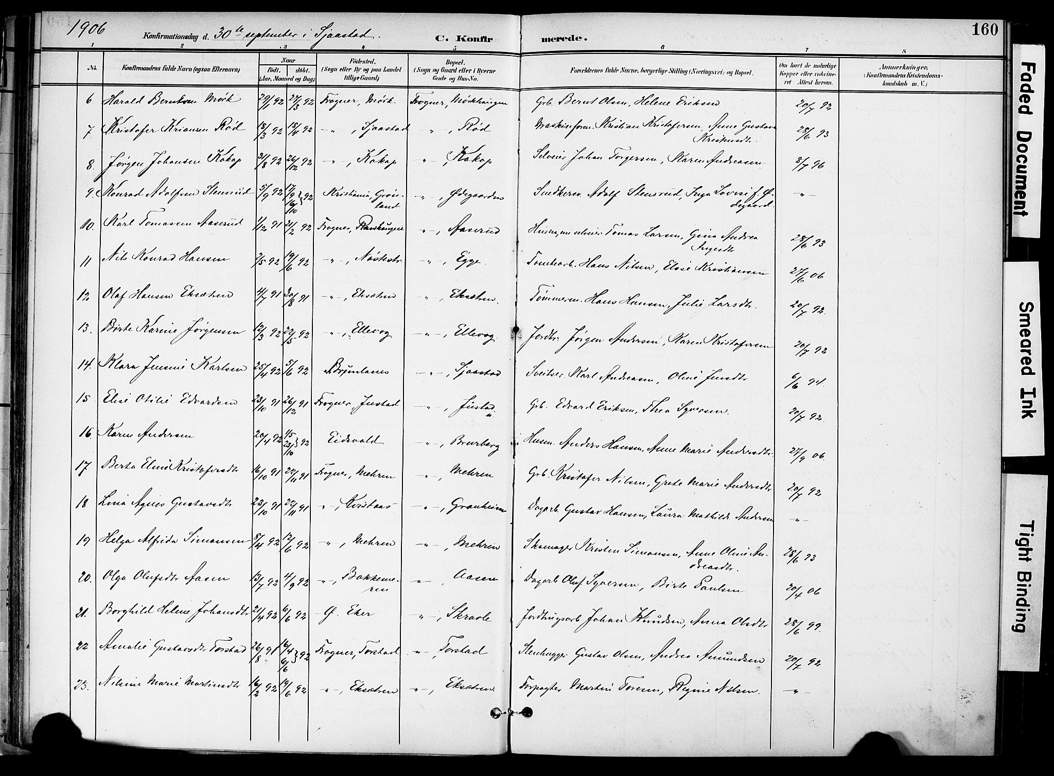 Lier kirkebøker, AV/SAKO-A-230/F/Fa/L0017: Parish register (official) no. I 17, 1901-1908, p. 160