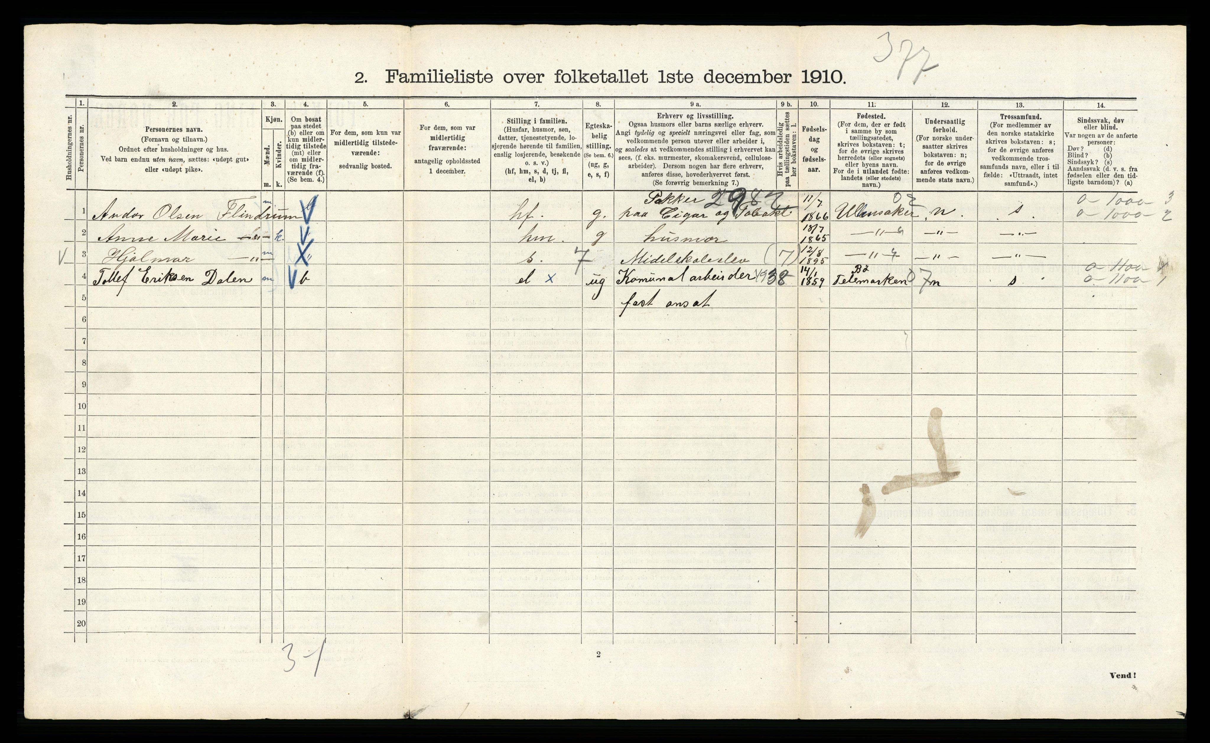 RA, 1910 census for Kristiania, 1910, p. 89598