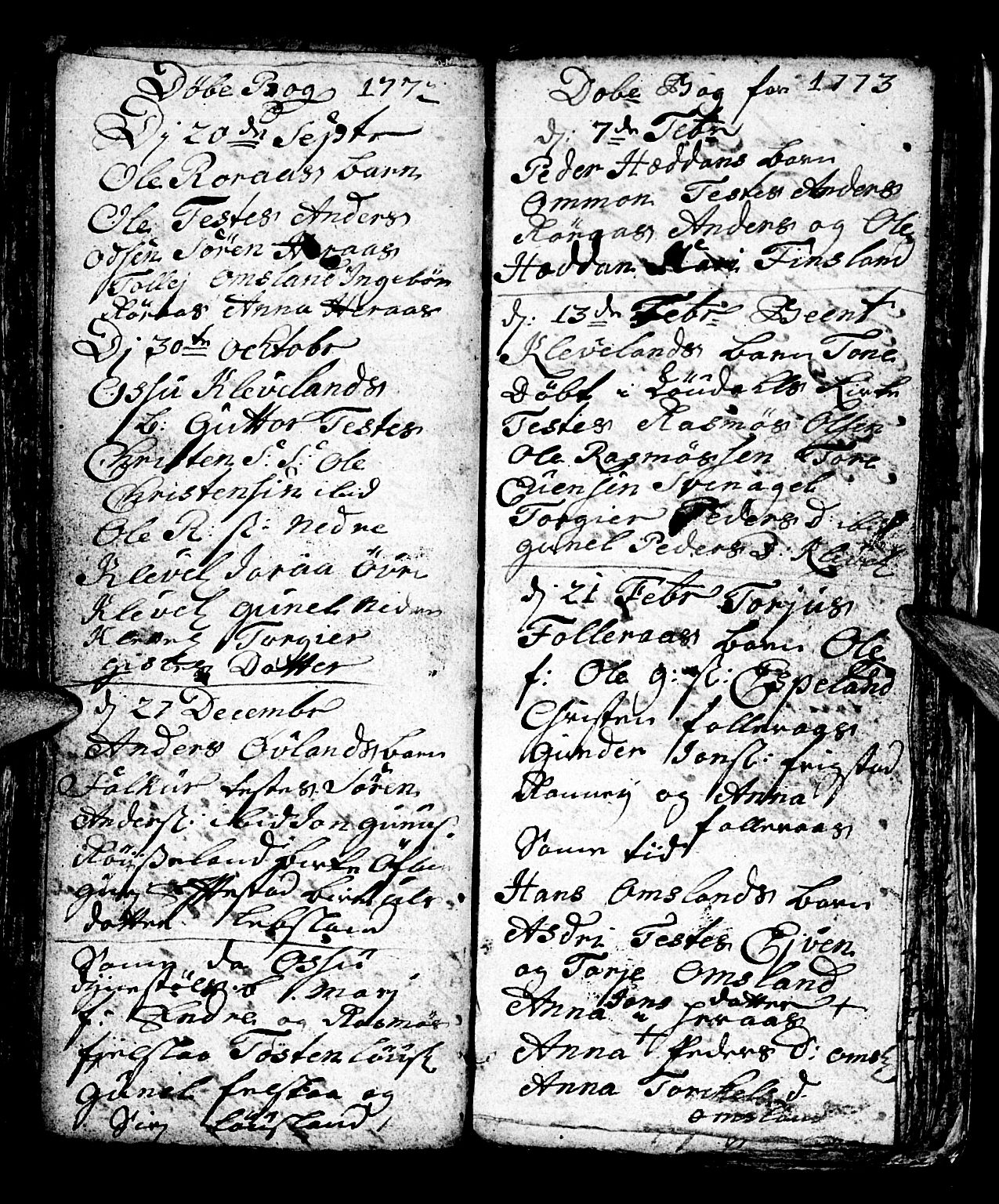 Bjelland sokneprestkontor, SAK/1111-0005/F/Fb/Fbb/L0001: Parish register (copy) no. B 1, 1732-1782, p. 97