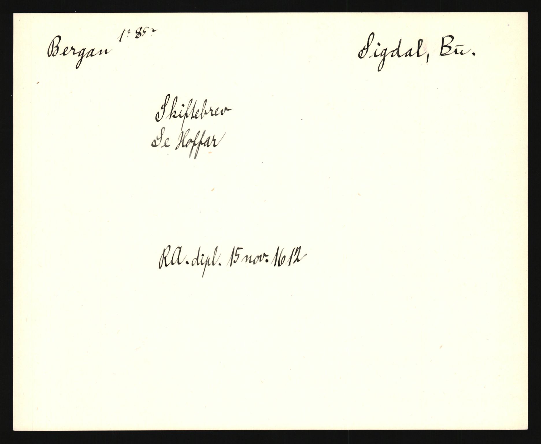 Riksarkivets diplomsamling, AV/RA-EA-5965/F35/F35e/L0014: Registreringssedler Buskerud 3, 1400-1700, p. 33