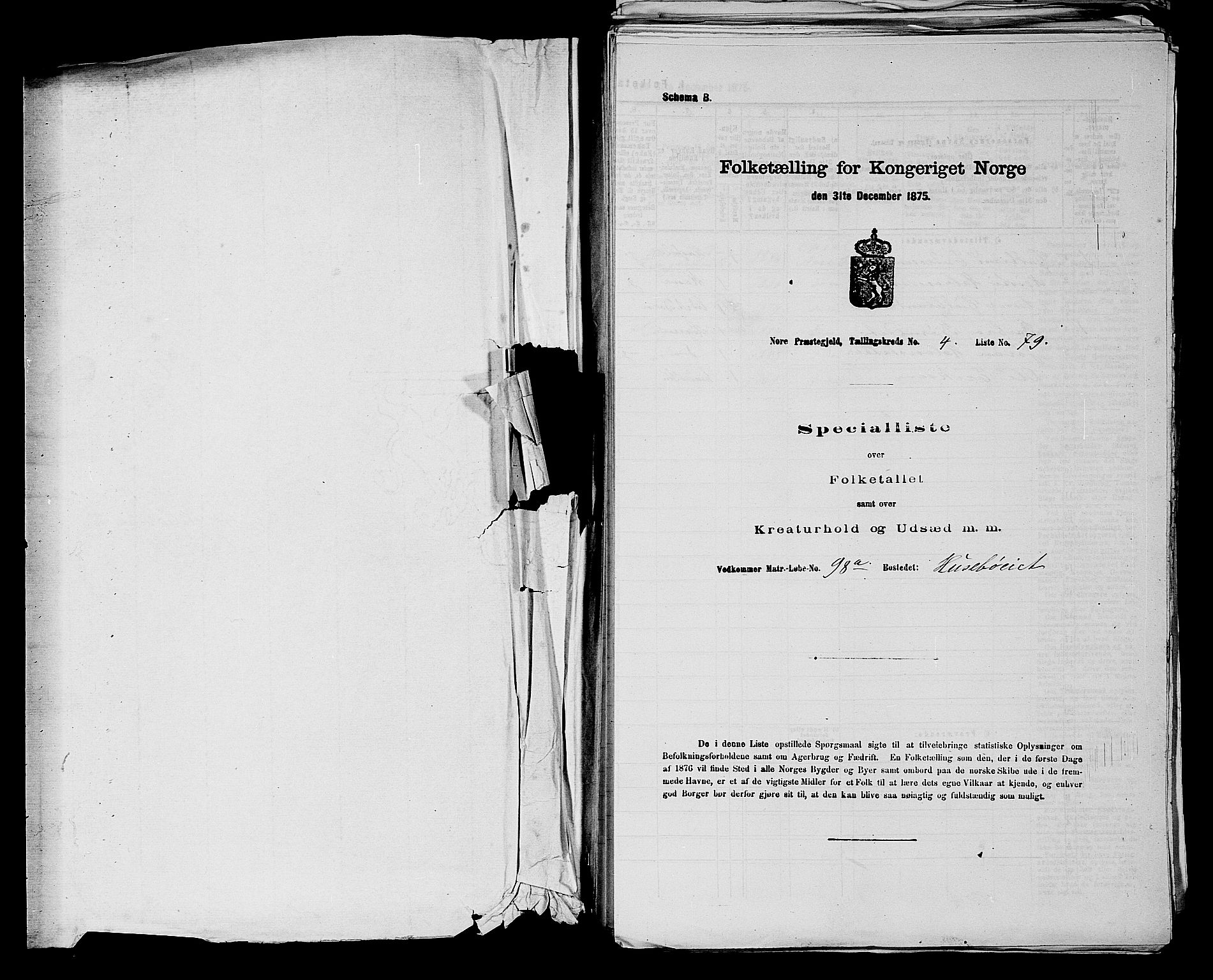 SAKO, 1875 census for 0633P Nore, 1875, p. 460