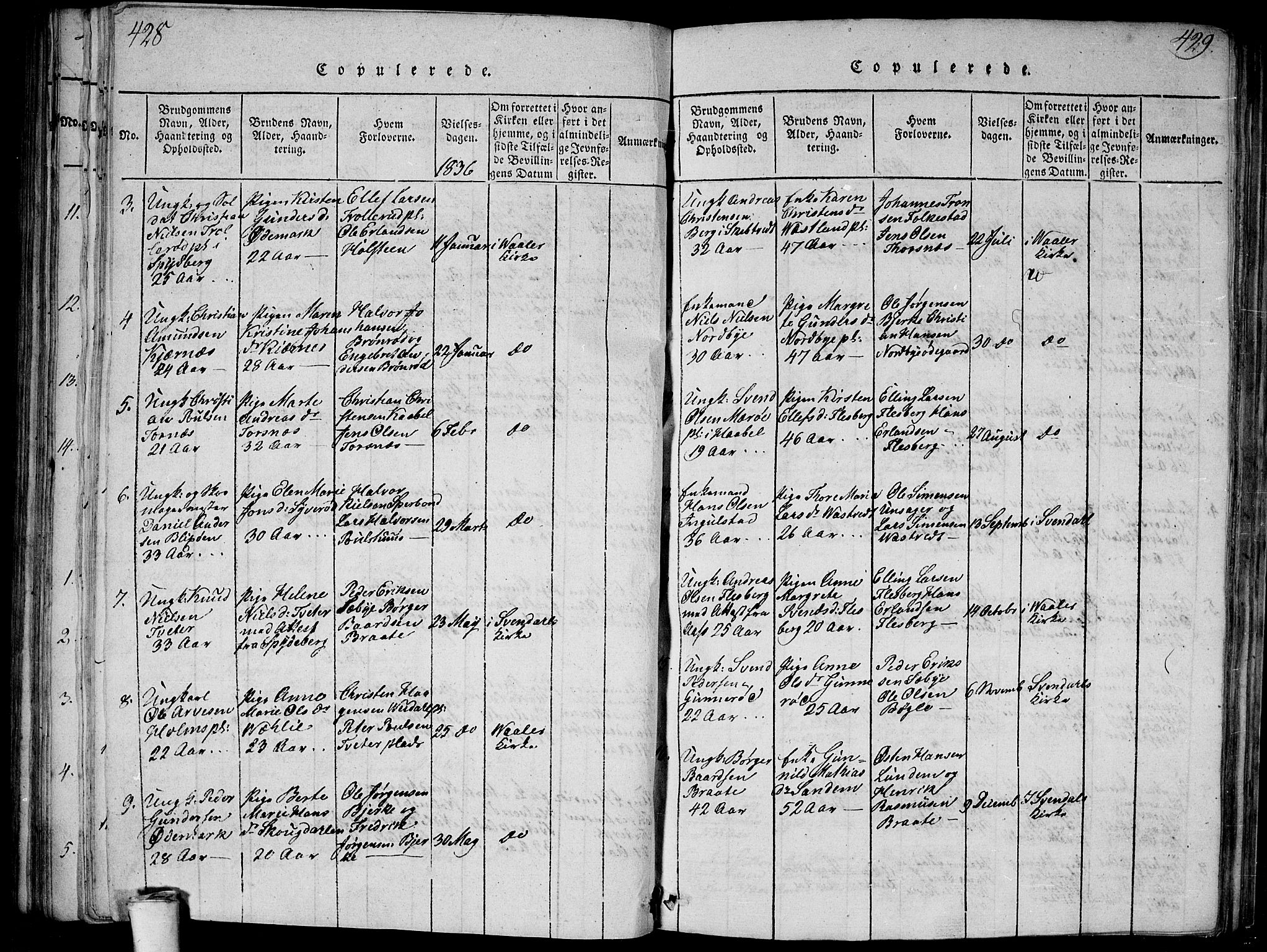 Våler prestekontor Kirkebøker, SAO/A-11083/G/Ga/L0001: Parish register (copy) no. I 1, 1815-1839, p. 428-429