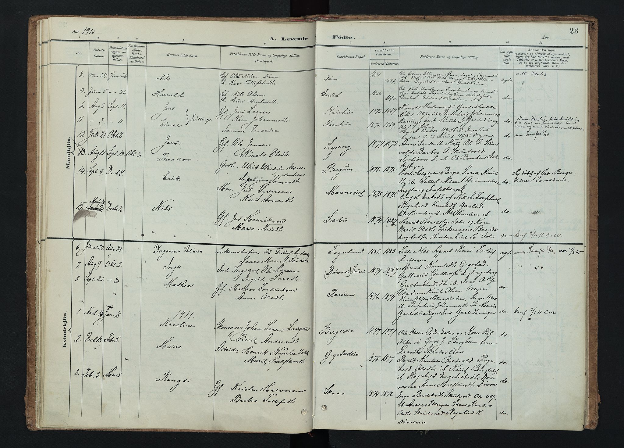 Nord-Aurdal prestekontor, SAH/PREST-132/H/Ha/Haa/L0015: Parish register (official) no. 15, 1896-1914, p. 23