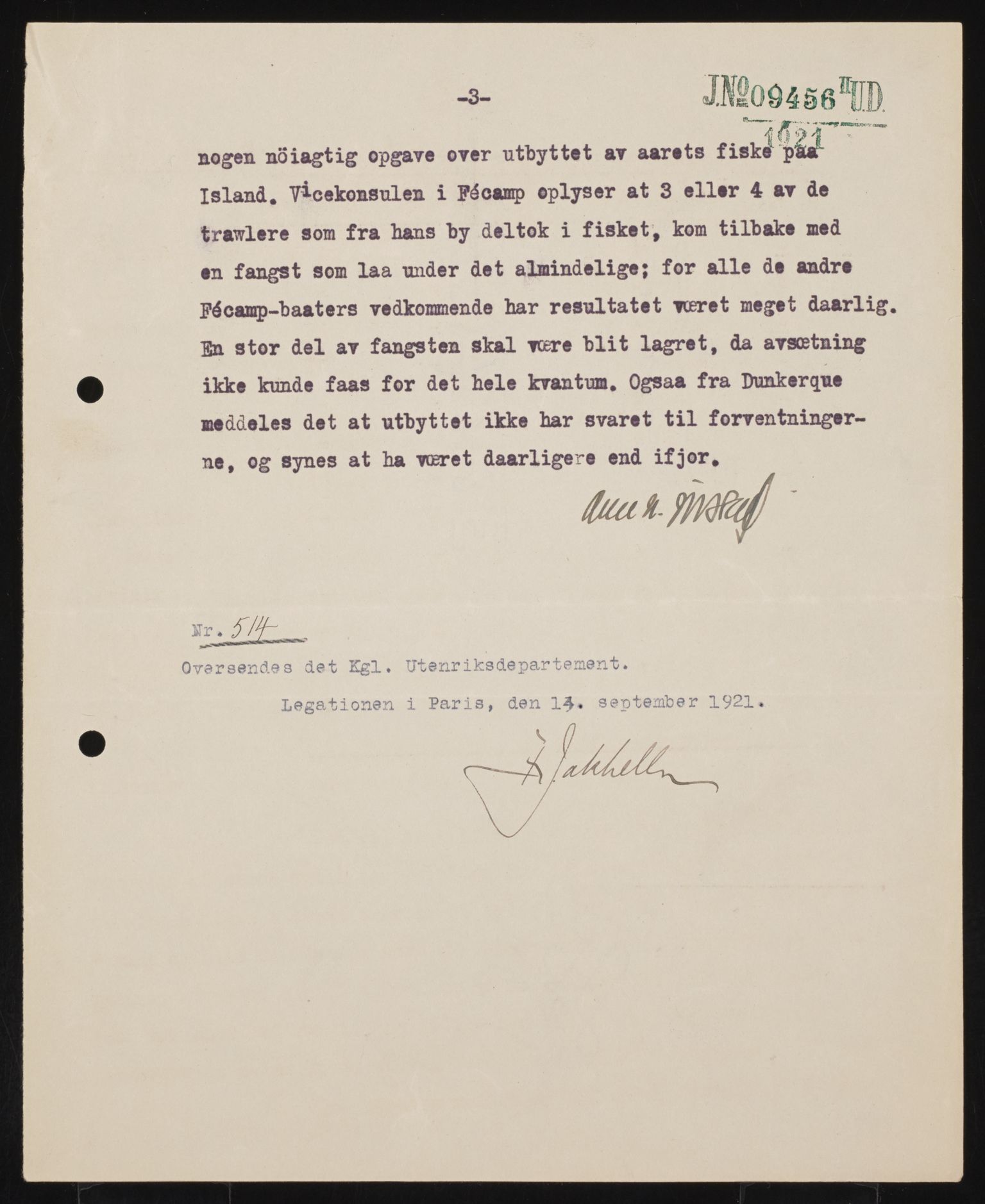 Utenriksdepartementet, AV/RA-S-2259, 1872-1932, p. 70