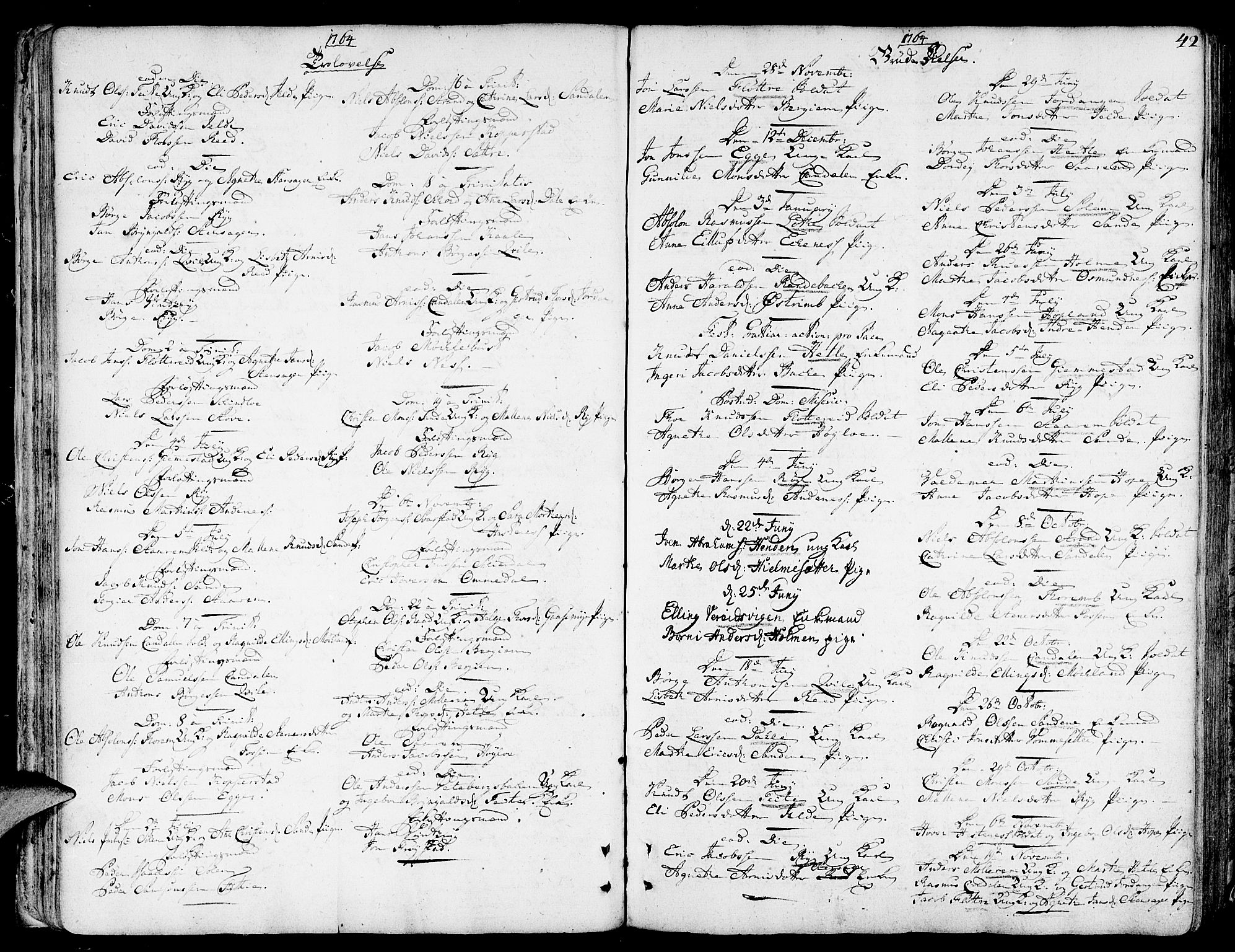 Gloppen sokneprestembete, AV/SAB-A-80101/H/Haa/Haaa/L0004: Parish register (official) no. A 4, 1758-1784, p. 42