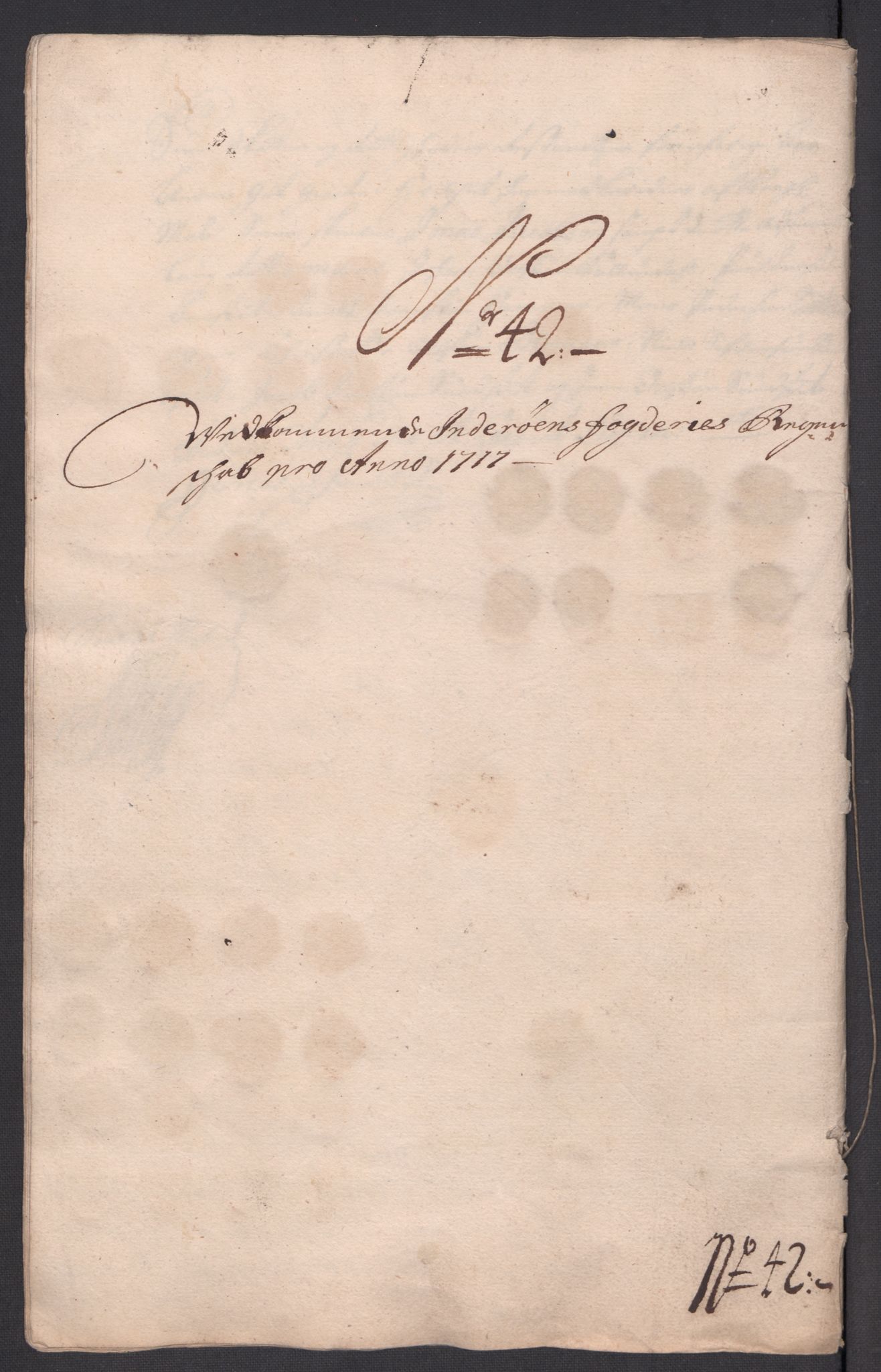 Rentekammeret inntil 1814, Reviderte regnskaper, Fogderegnskap, AV/RA-EA-4092/R63/L4325: Fogderegnskap Inderøy, 1717, p. 316