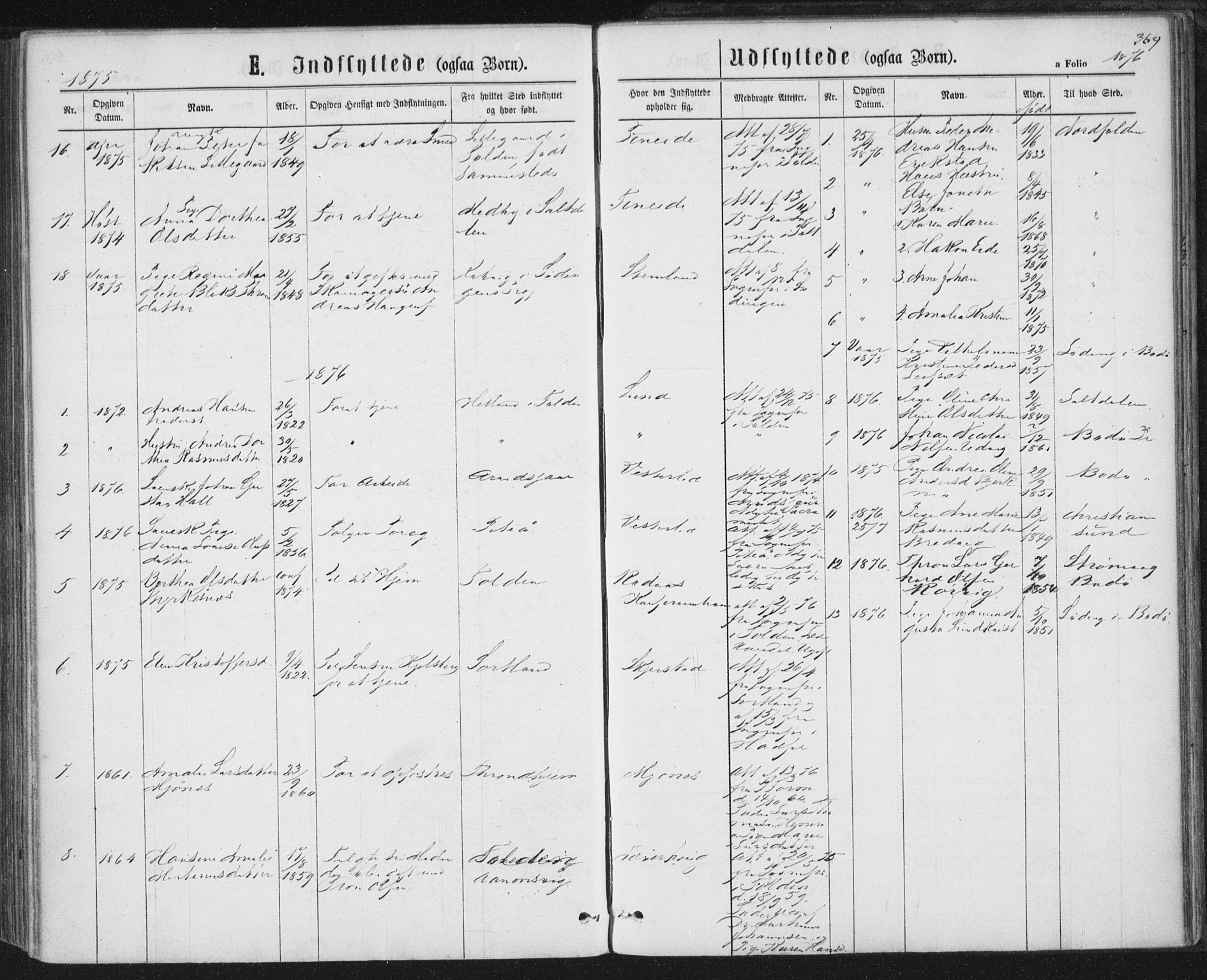 Ministerialprotokoller, klokkerbøker og fødselsregistre - Nordland, AV/SAT-A-1459/852/L0739: Parish register (official) no. 852A09, 1866-1877, p. 369