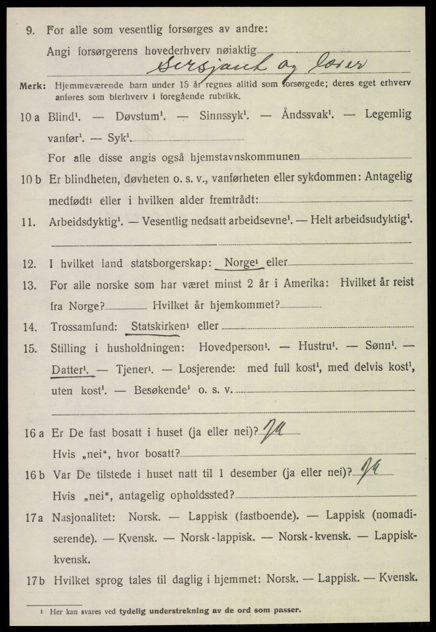 SAT, 1920 census for Lånke, 1920, p. 2287