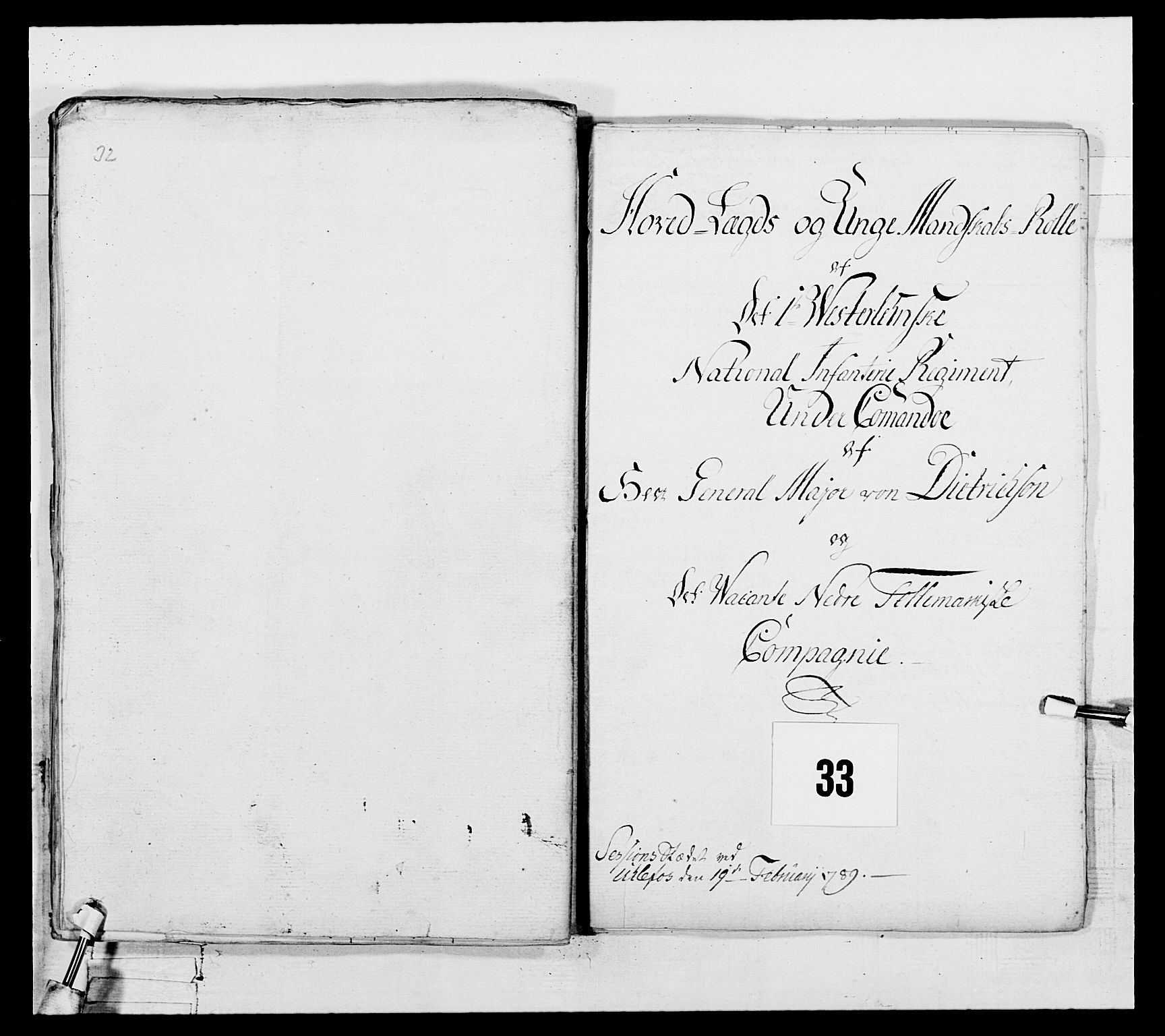 Generalitets- og kommissariatskollegiet, Det kongelige norske kommissariatskollegium, RA/EA-5420/E/Eh/L0103: 1. Vesterlenske nasjonale infanteriregiment, 1782-1789, p. 459