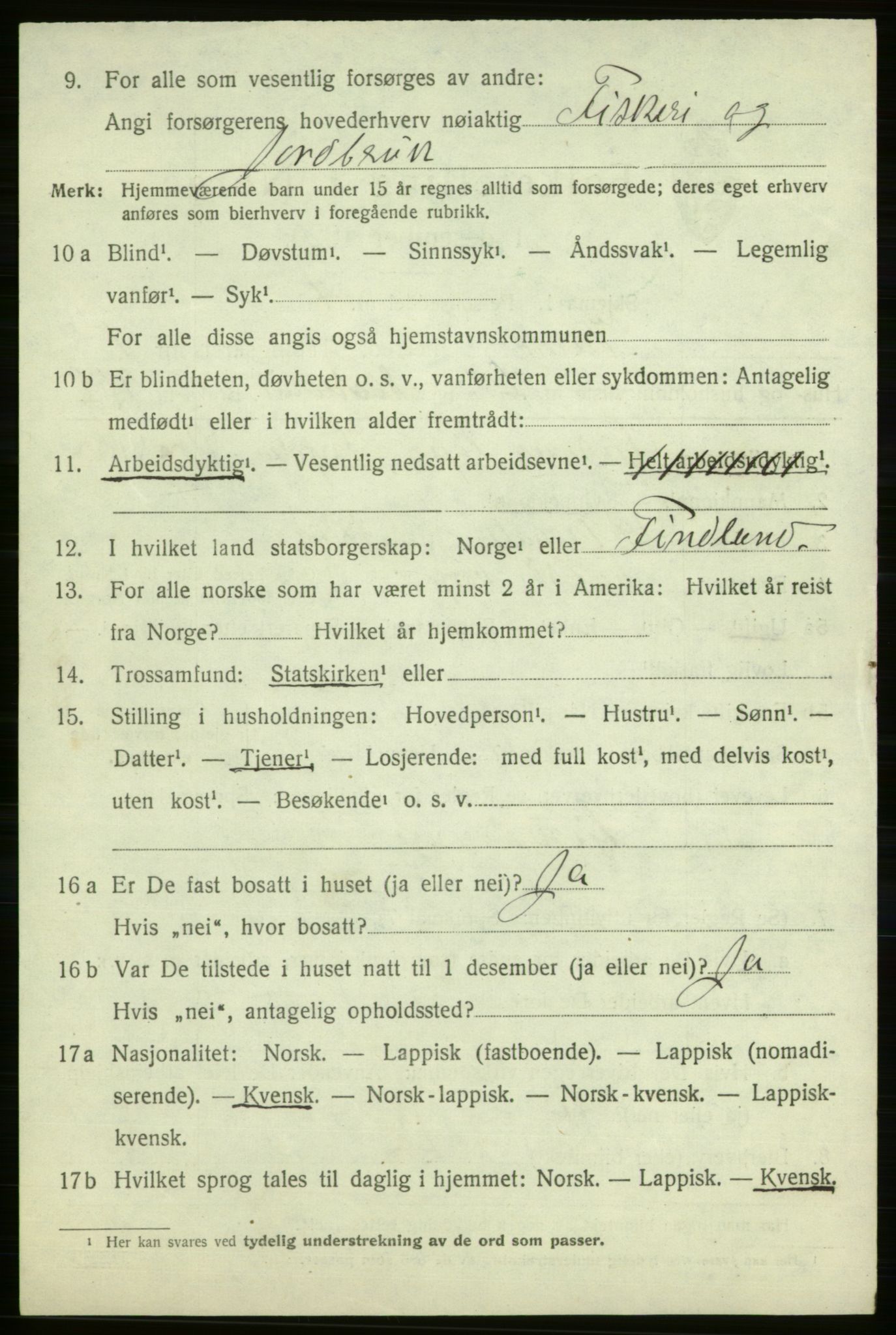 SATØ, 1920 census for Vardø rural district, 1920, p. 575