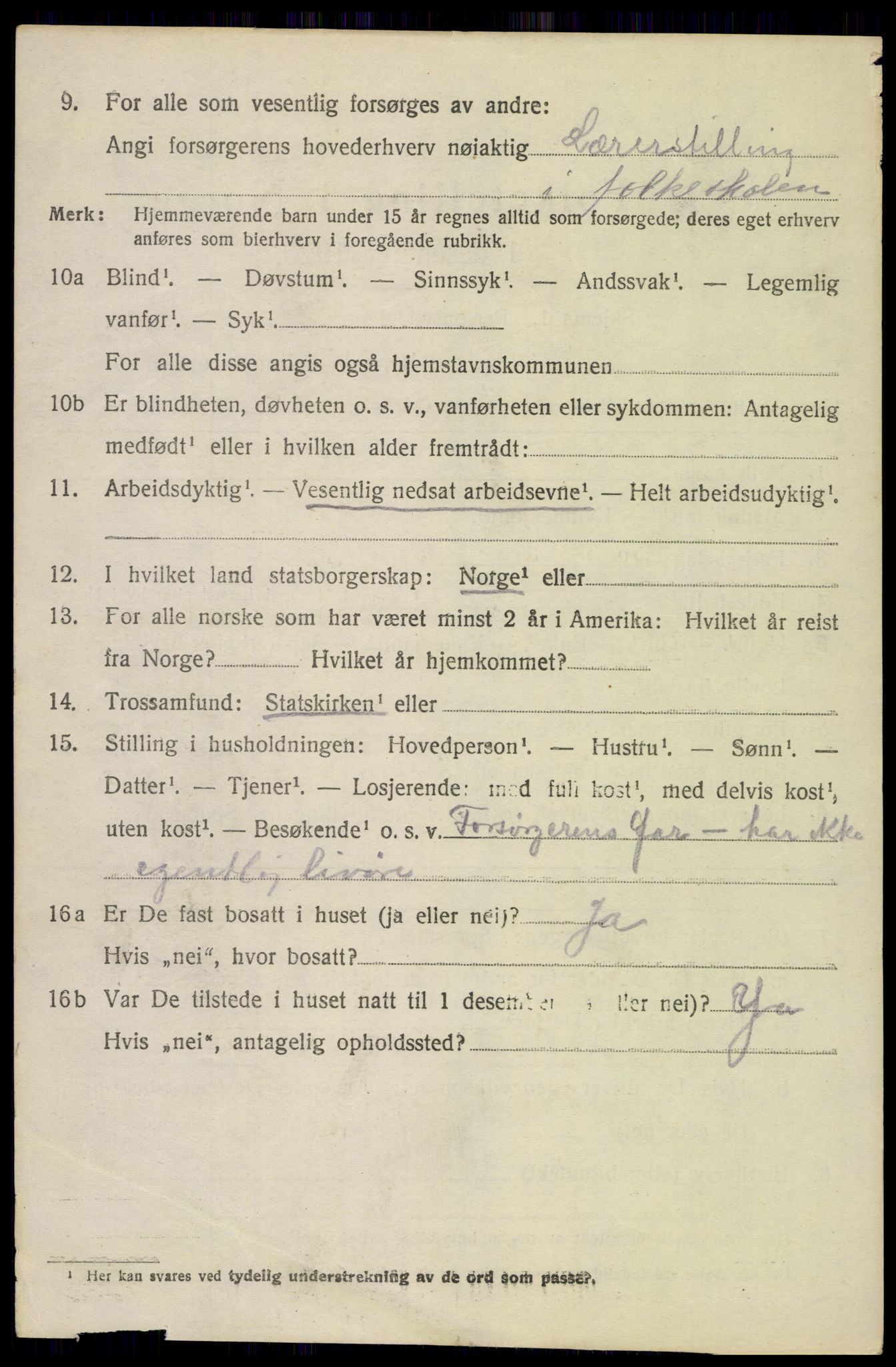 SAH, 1920 census for Jevnaker, 1920, p. 1238