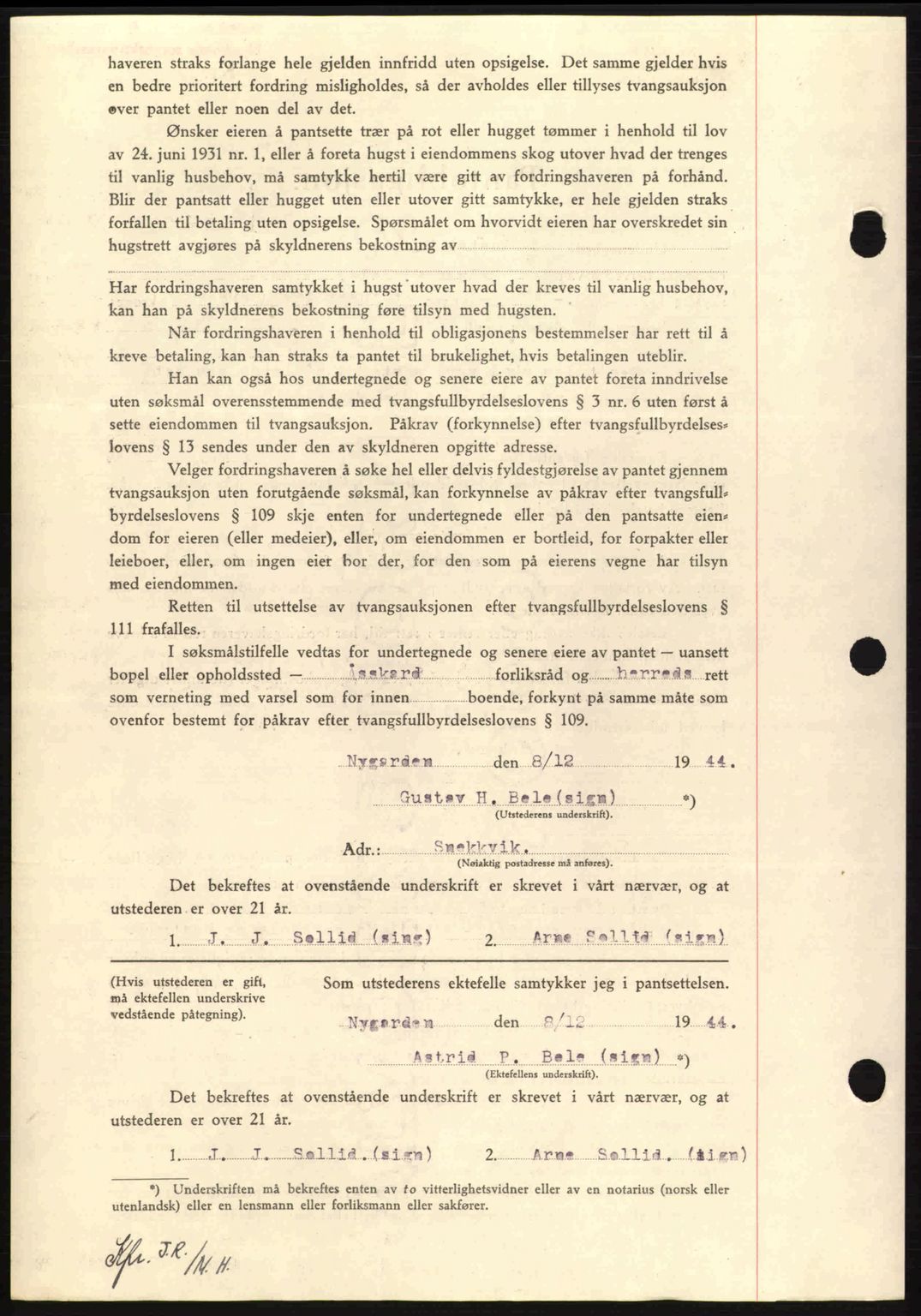 Nordmøre sorenskriveri, AV/SAT-A-4132/1/2/2Ca: Mortgage book no. B92, 1944-1945, Diary no: : 4/1945