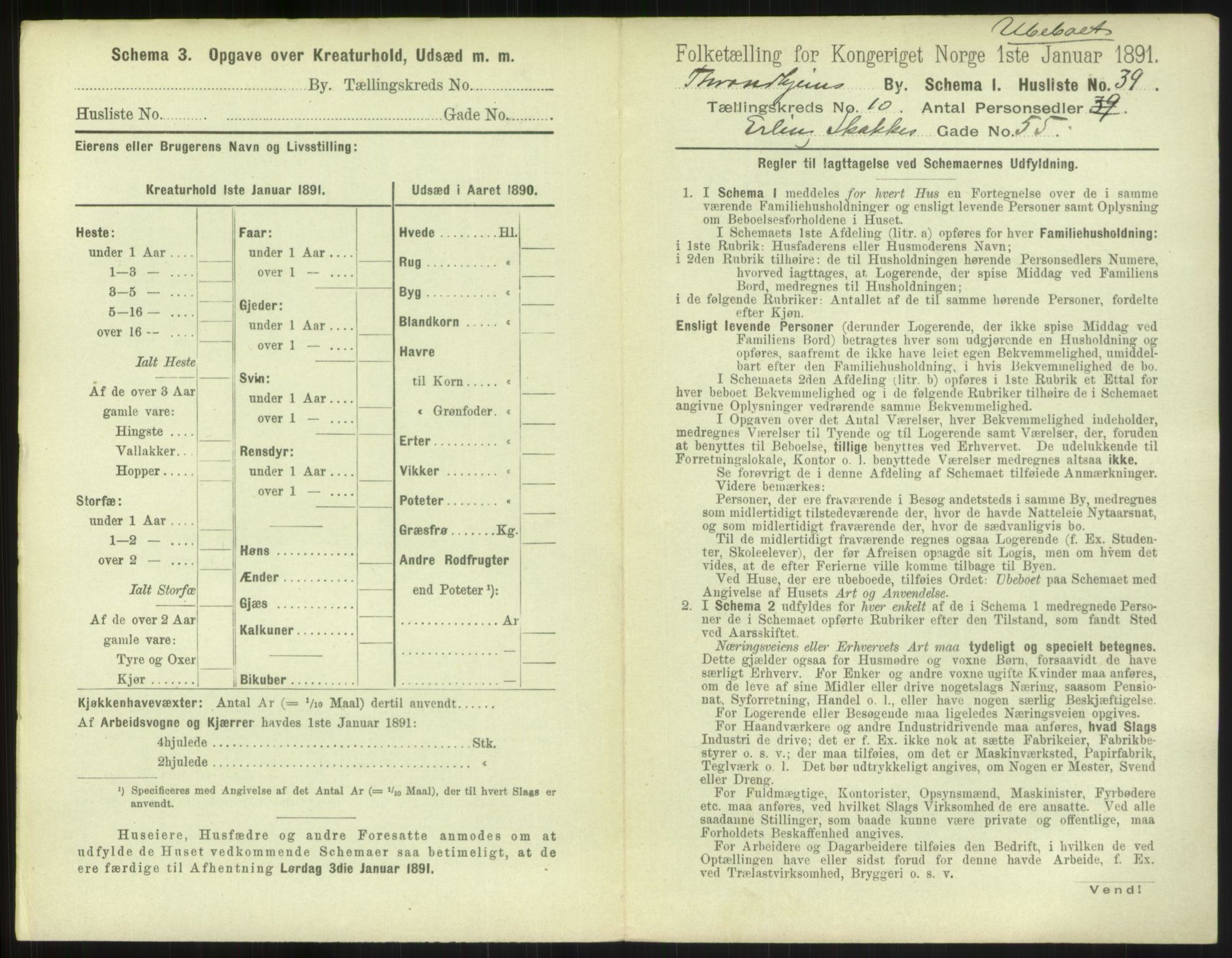 RA, 1891 census for 1601 Trondheim, 1891, p. 1230